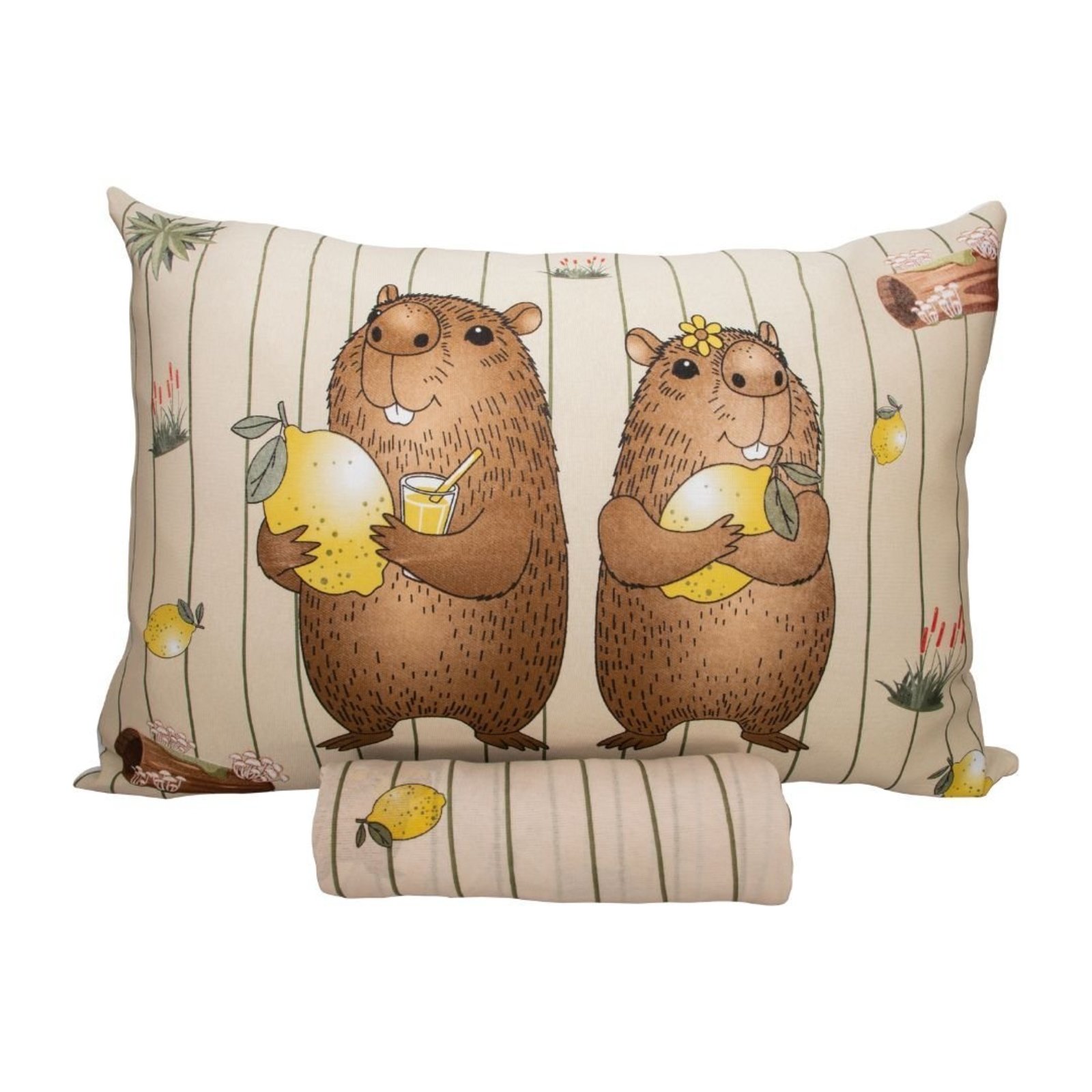 Jogo de Lençol Doce Vida Joy 2 peças Capivara Joy