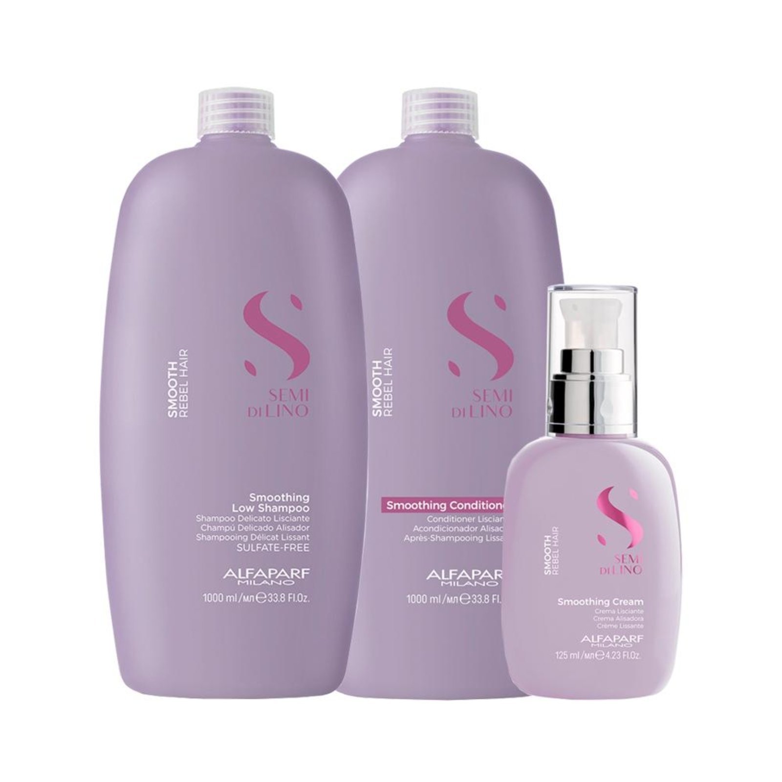 Alfaparf Semi Di Lino Smooth Shampoo, Cond e Creme