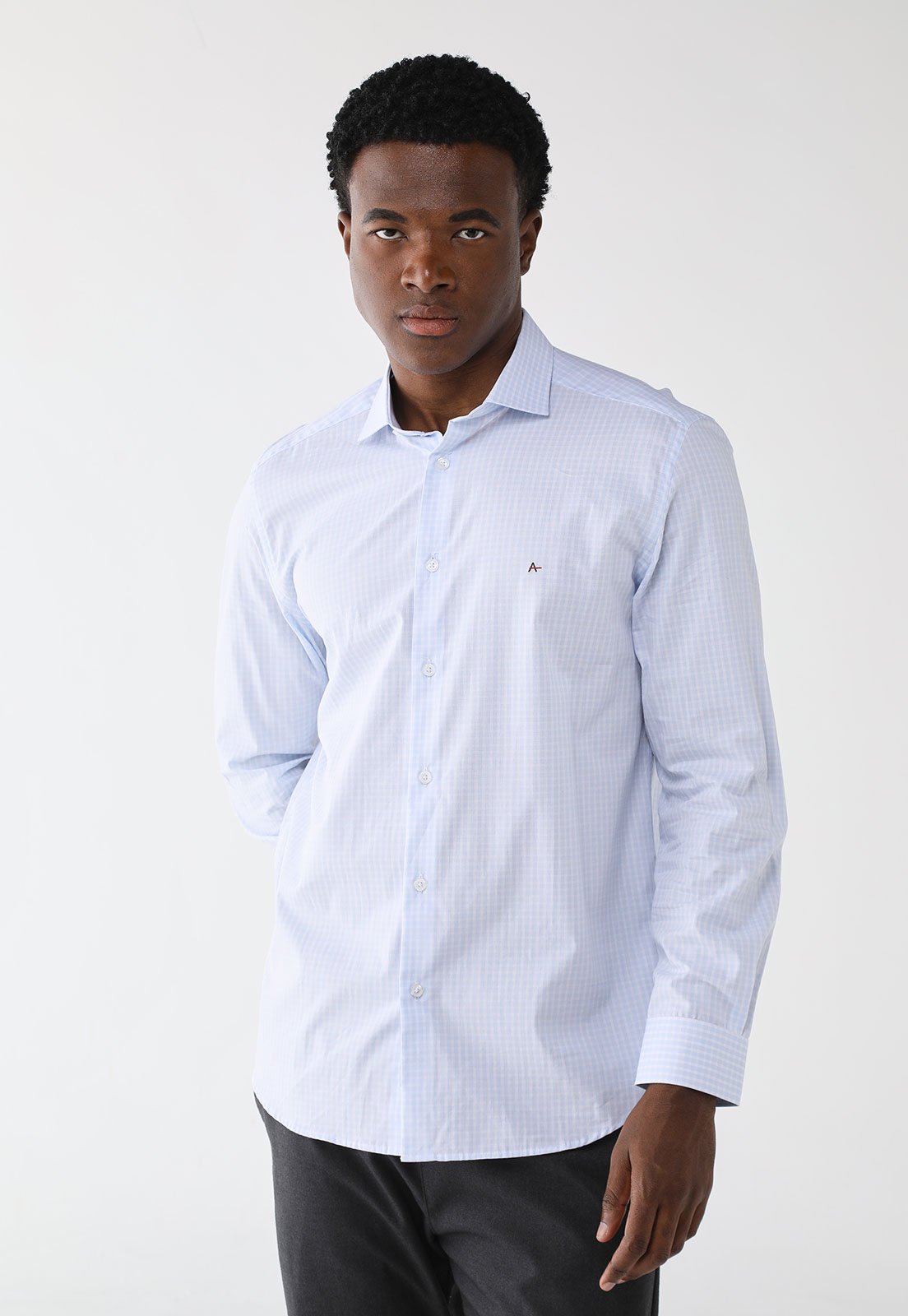Camisa Aramis Reta Logo Azul