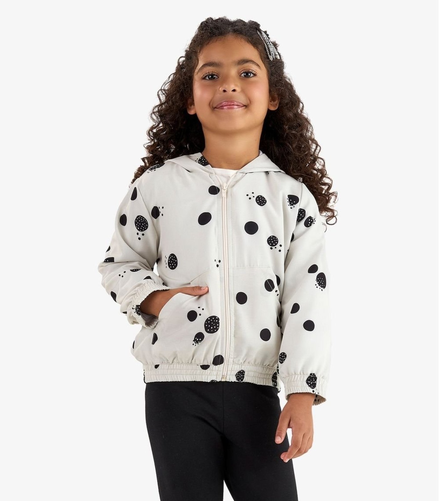 Infantil - Jaqueta Corta-Vento Rovi Branco