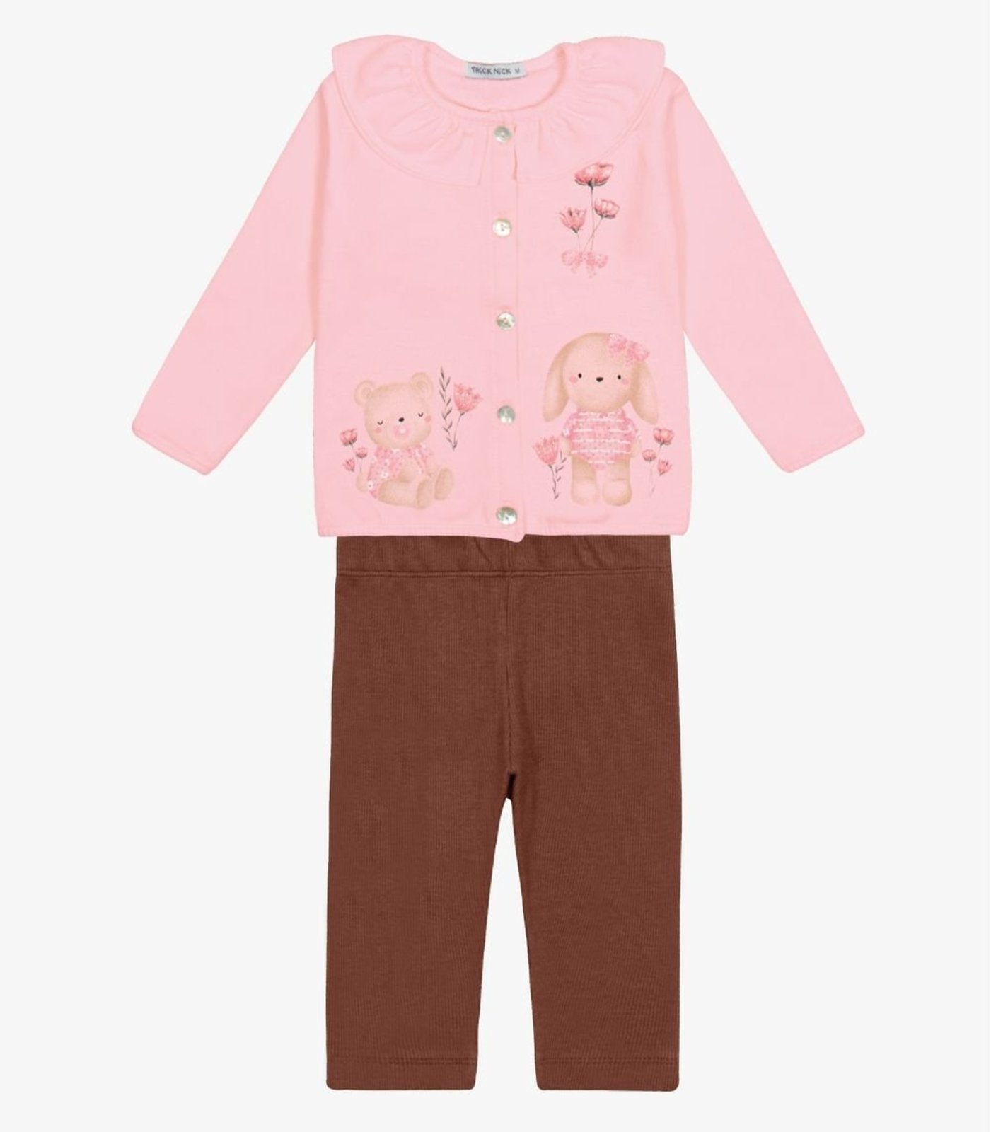 Infantil - Conjunto Casaco com Legging Menina Trick Nick Rosa