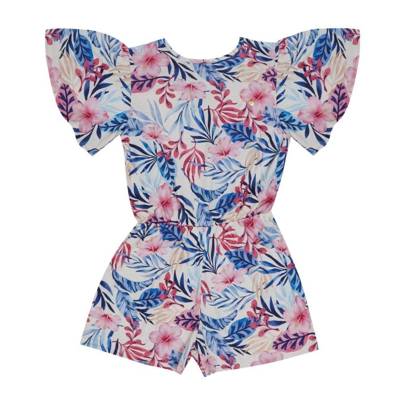Infantil - Macaquinho Menina - Sublimado Azul - 49318-713