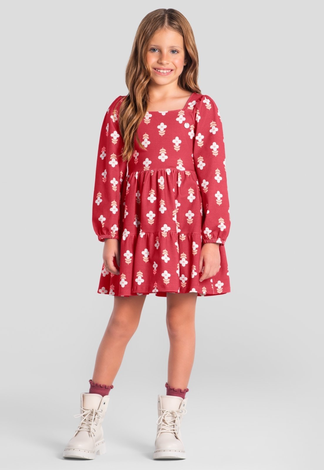 Infantil - Vestido menina floral Mundi