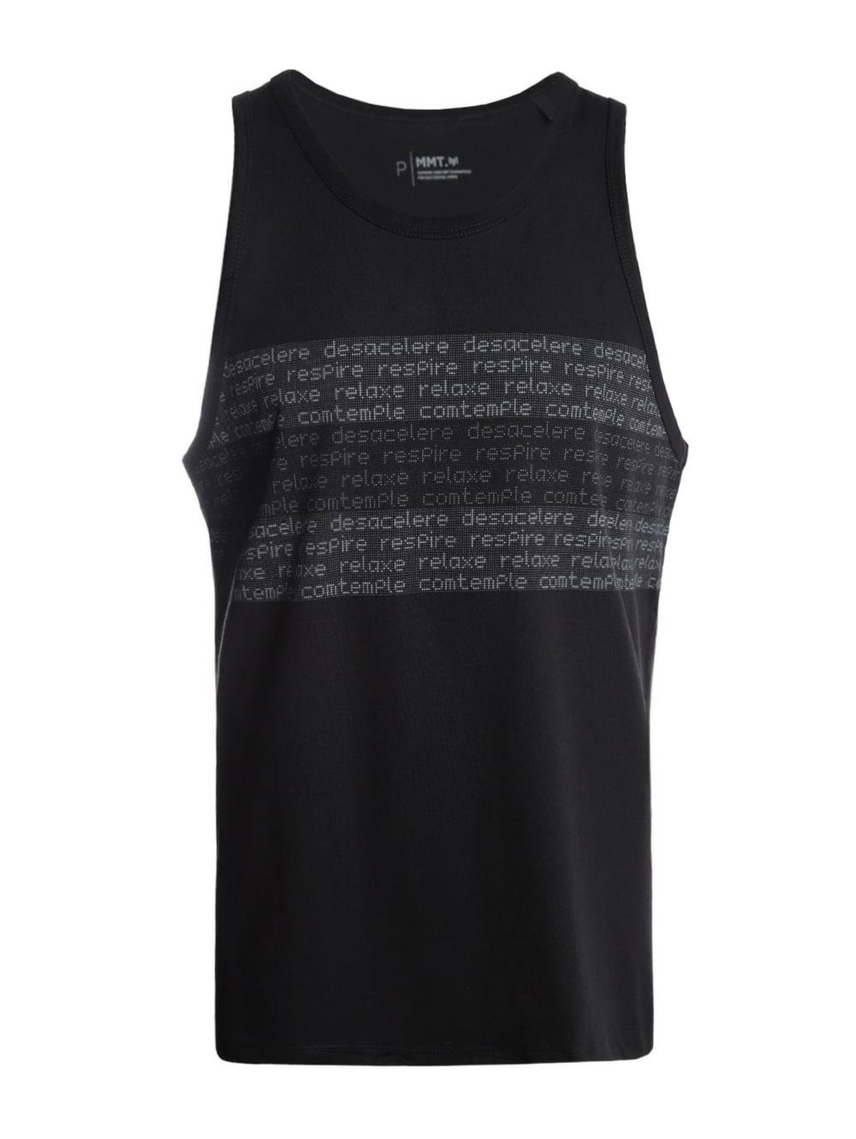 Camiseta Regata Estampada Masculina PRETO