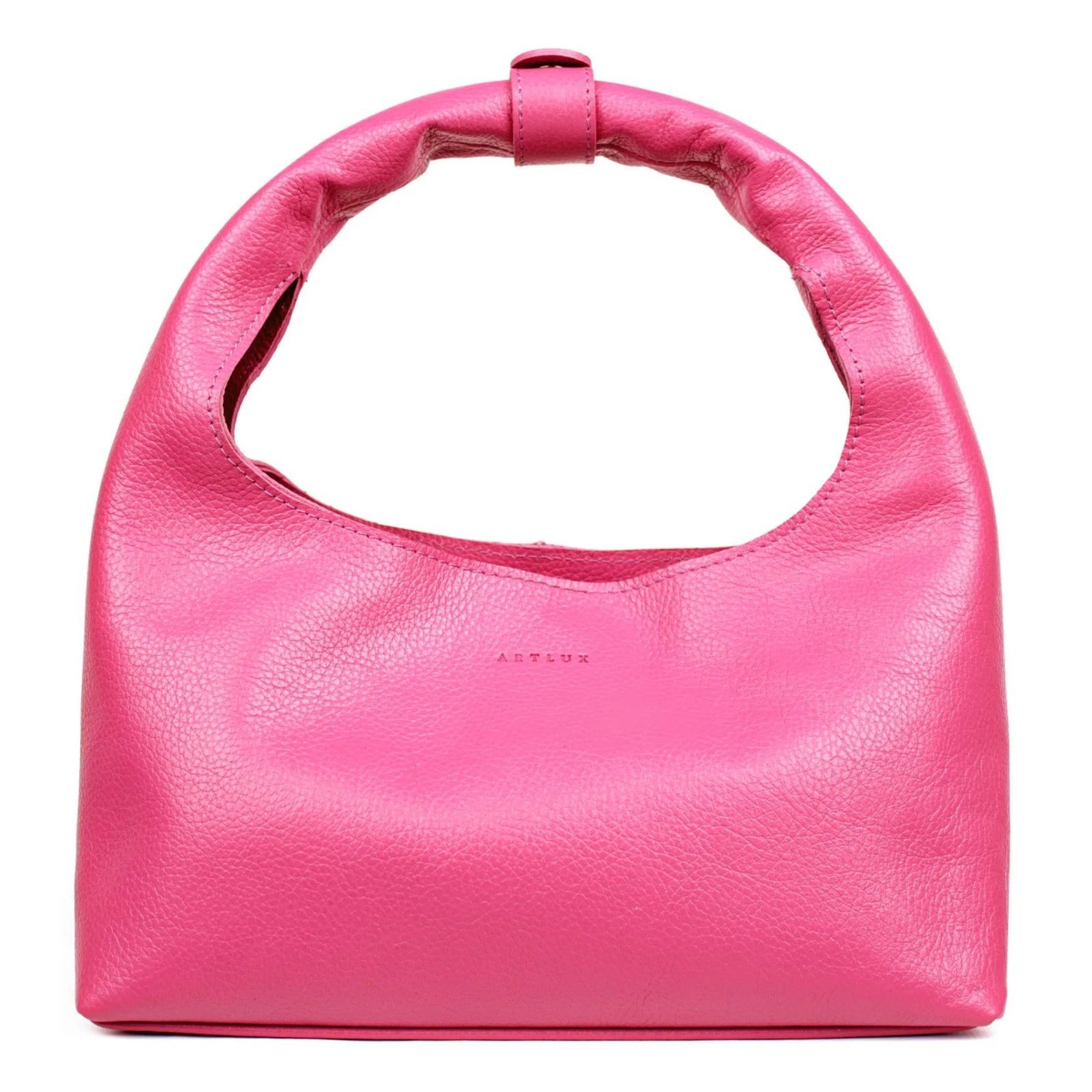 Vista 2 Bolsa Sack Bag em Couro Artlux SB-001 Fuchsia rosa fuchsia Artlux rosa fuchsia