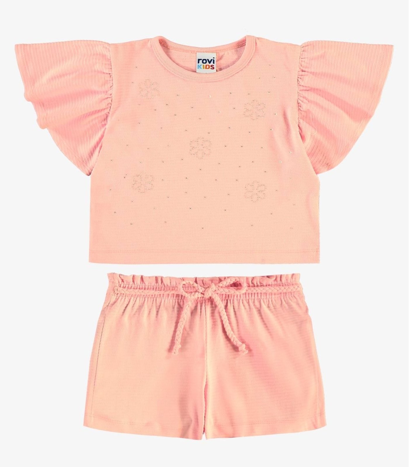 Infantil - Conjunto Blusa Com Shorts Rovi Rosa