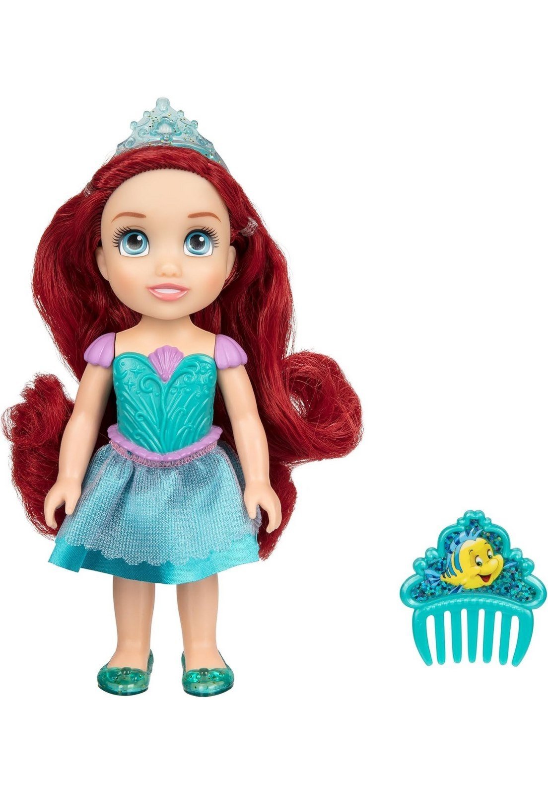 Infantil - Boneca Princesas Ariel Articulada com pente Luxo Disney