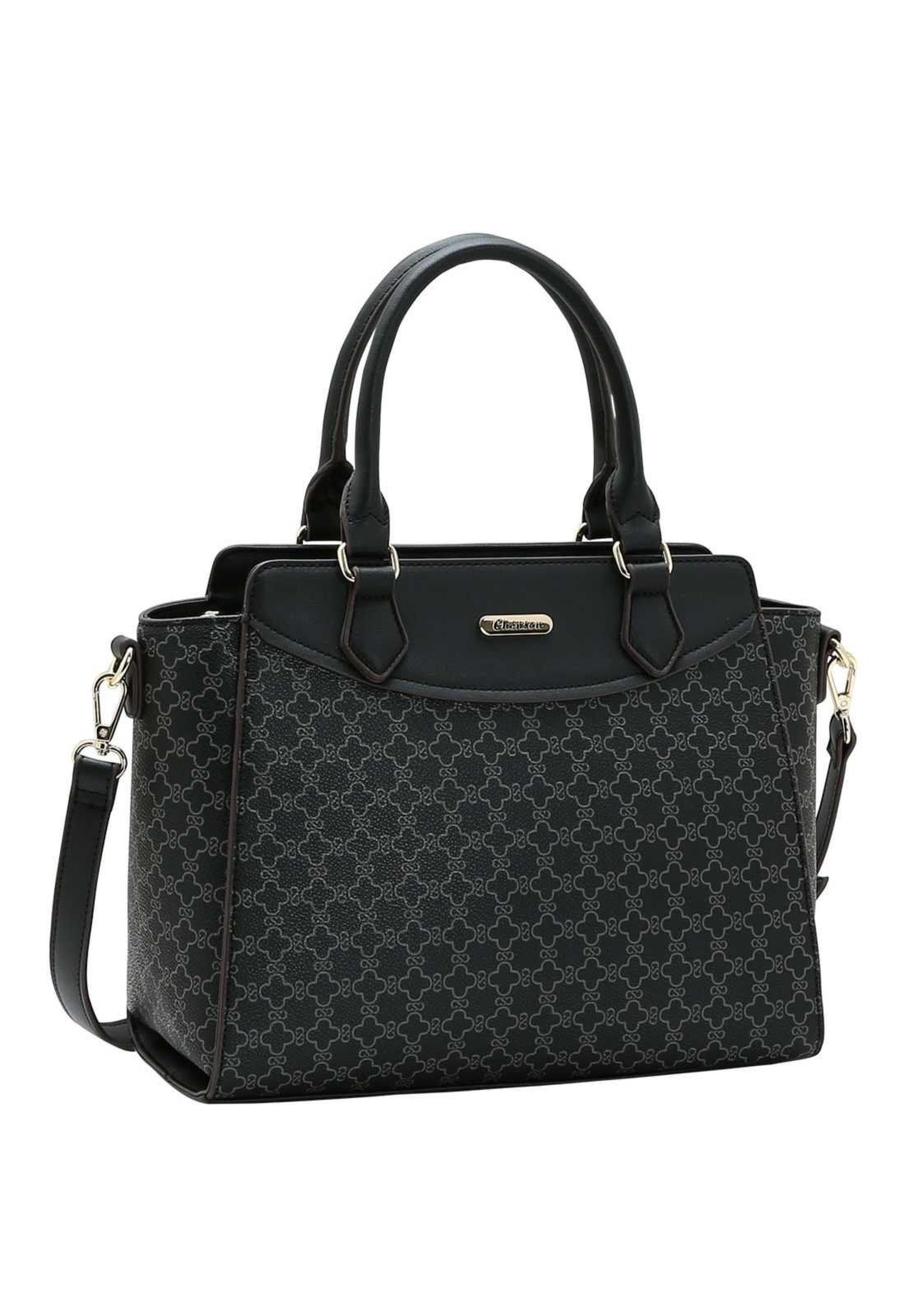 Bolsa Feminina Chenson Mão New Elemento Gráfico 3485889 Preto