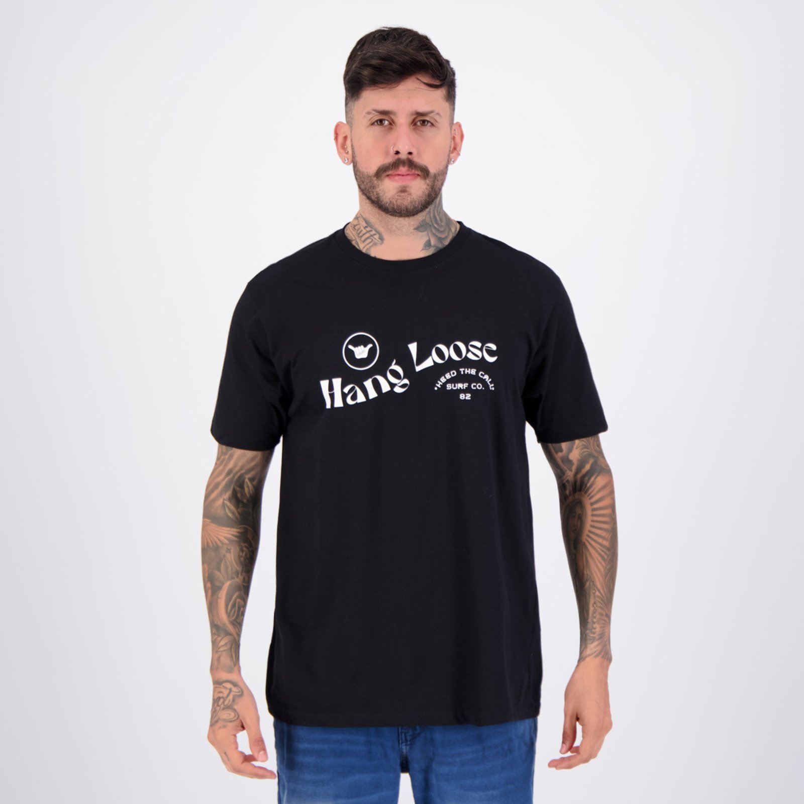 Camiseta Hang Loose Typo I Preta