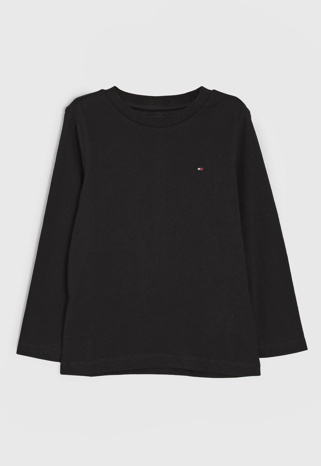 Infantil – Camiseta Manga Longa Tommy Hilfiger Logo Preta