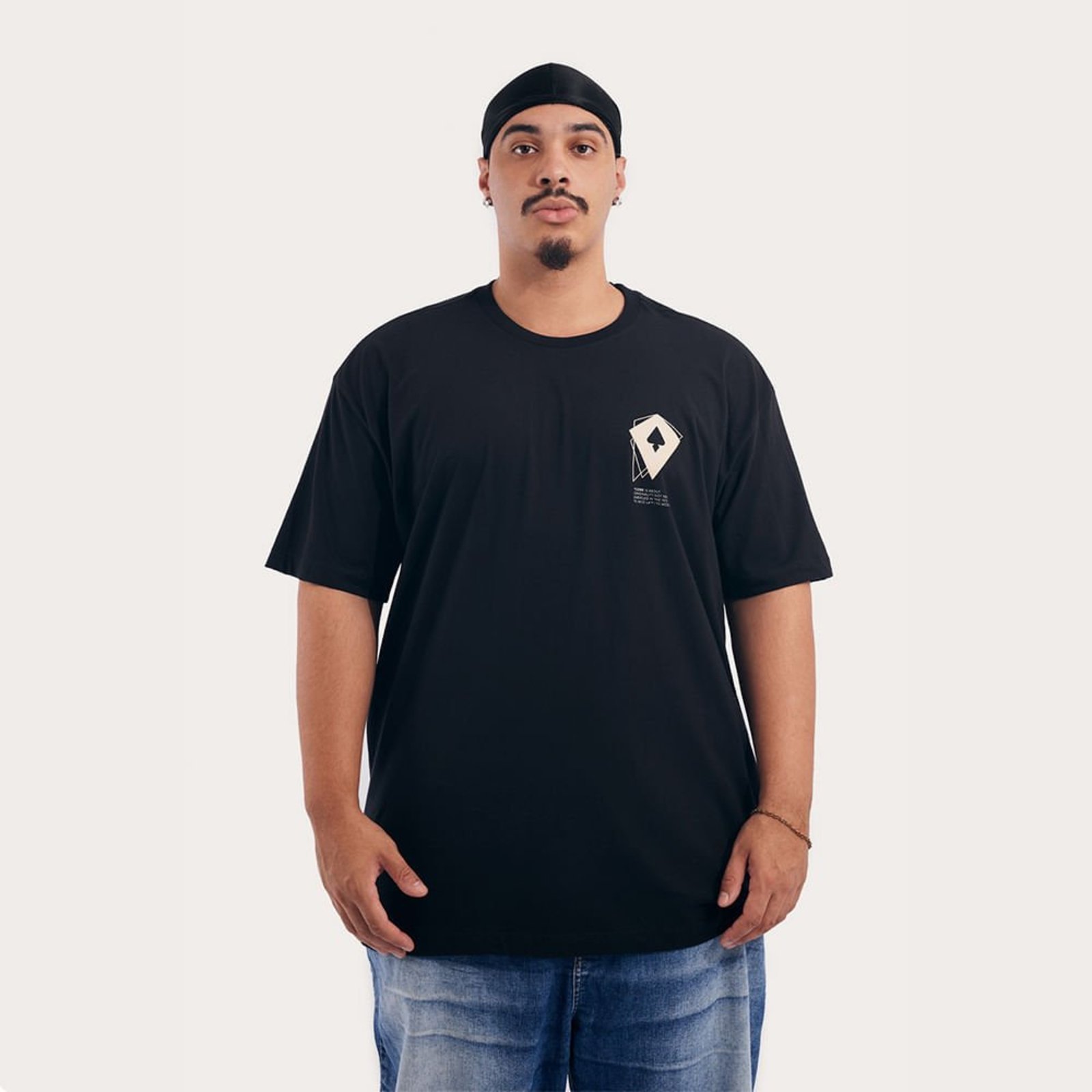 T-Shirt Regular M/C Oversized Pipa Peito