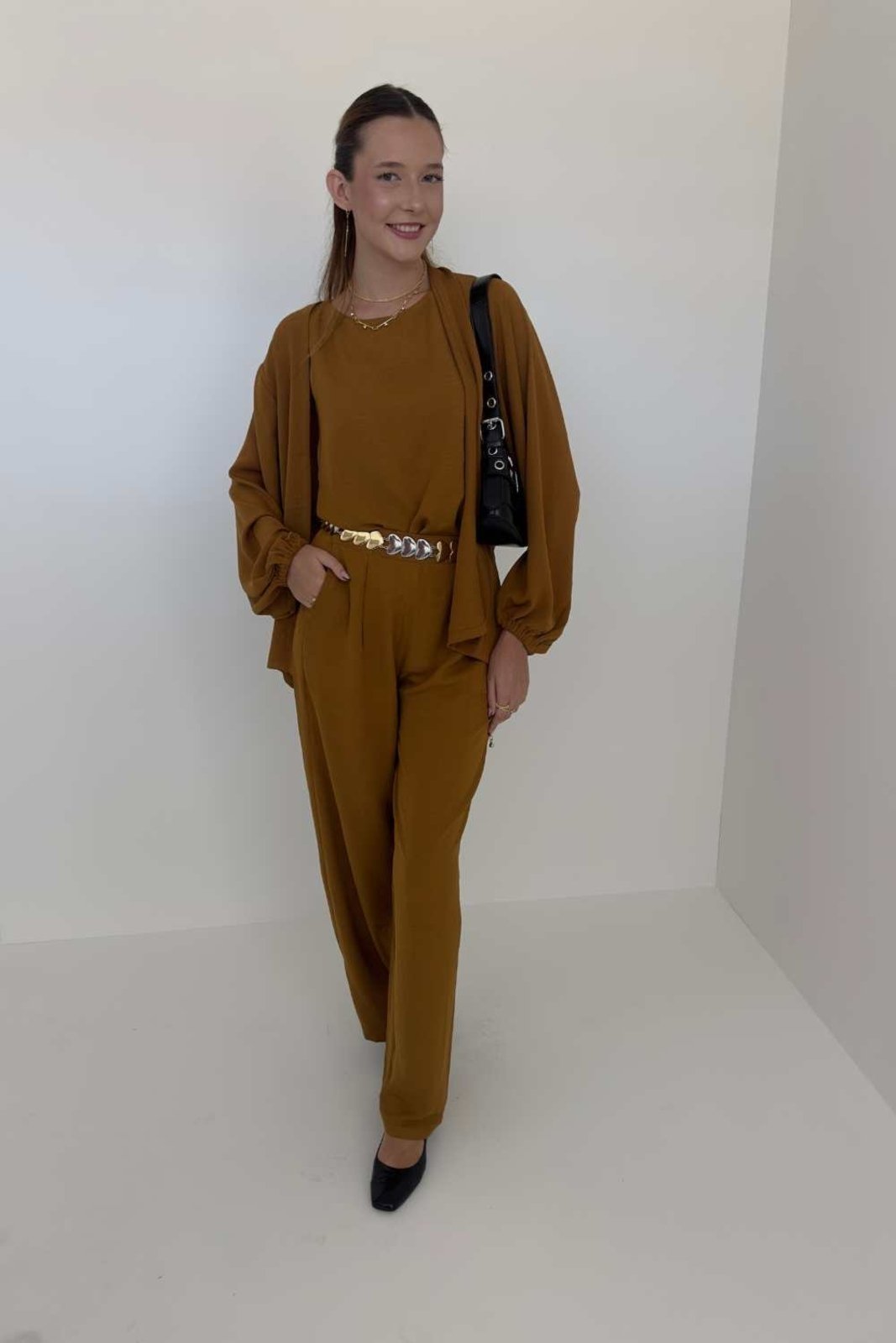 Calça Vanibele Wide Caramelo