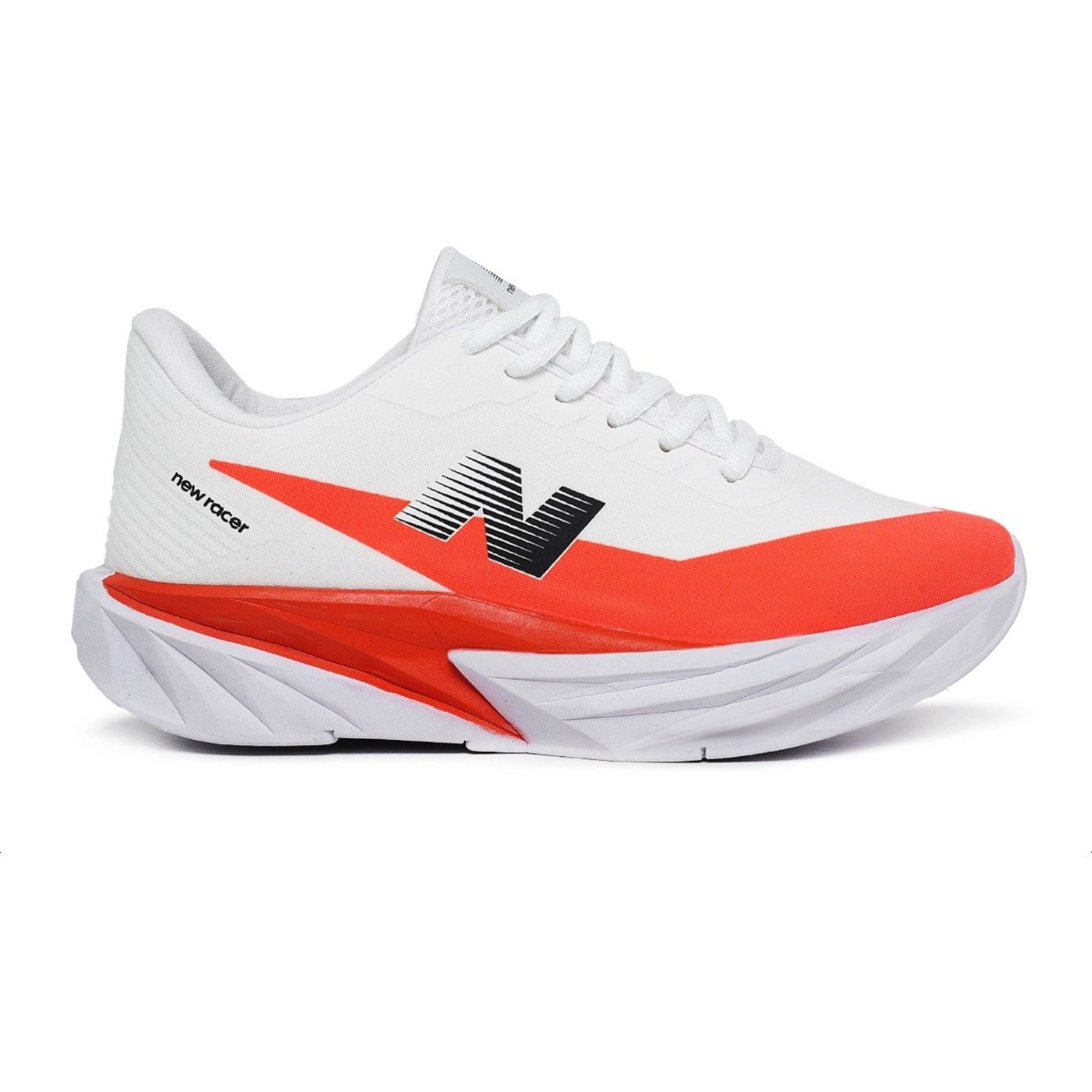 Tenis Masculino Esportivo New Racer Corrida Academia Caminhada Dia a Dia Laranja