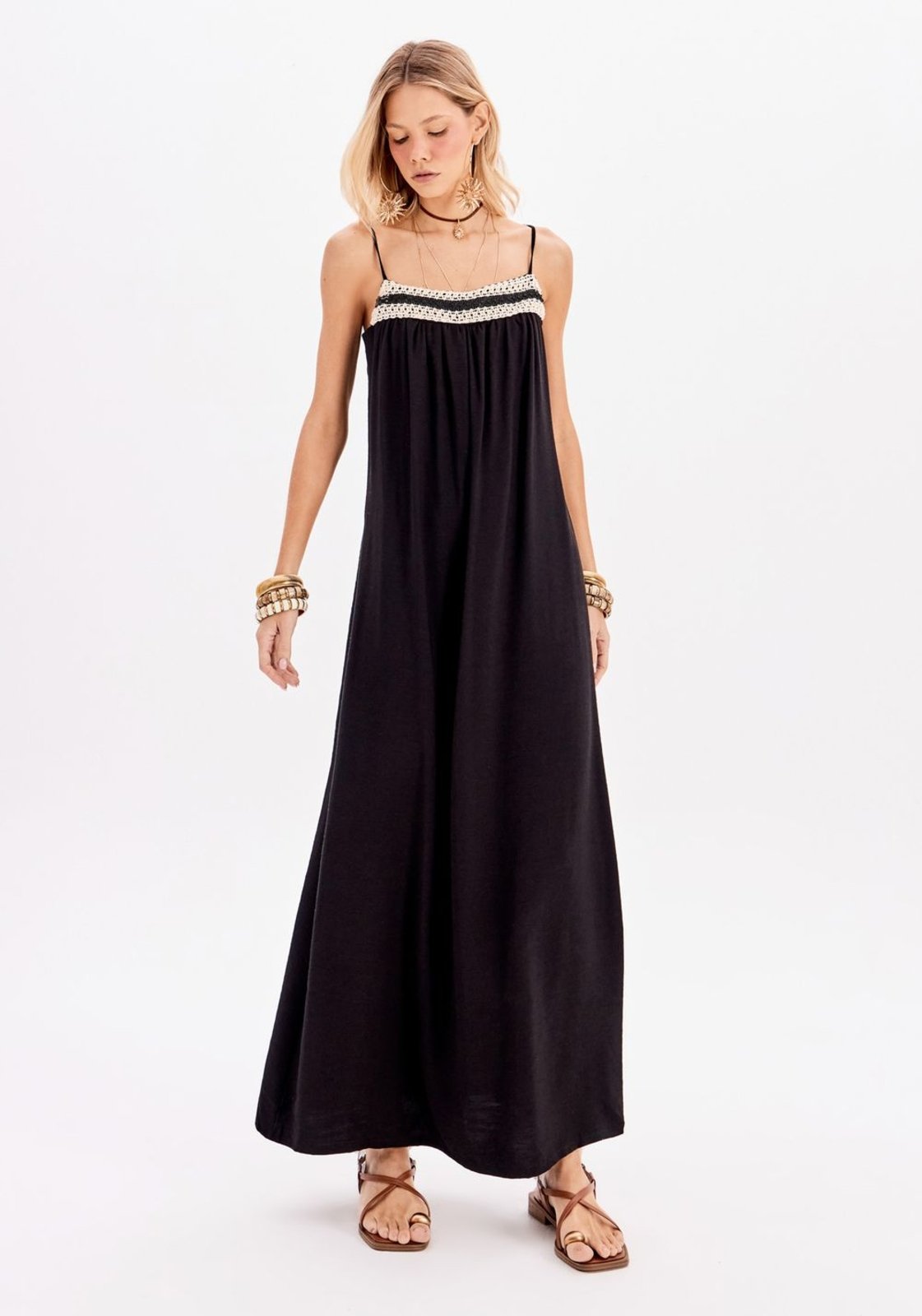 Vestido Super Midi Alfaiataria De Alças My Favorite Things