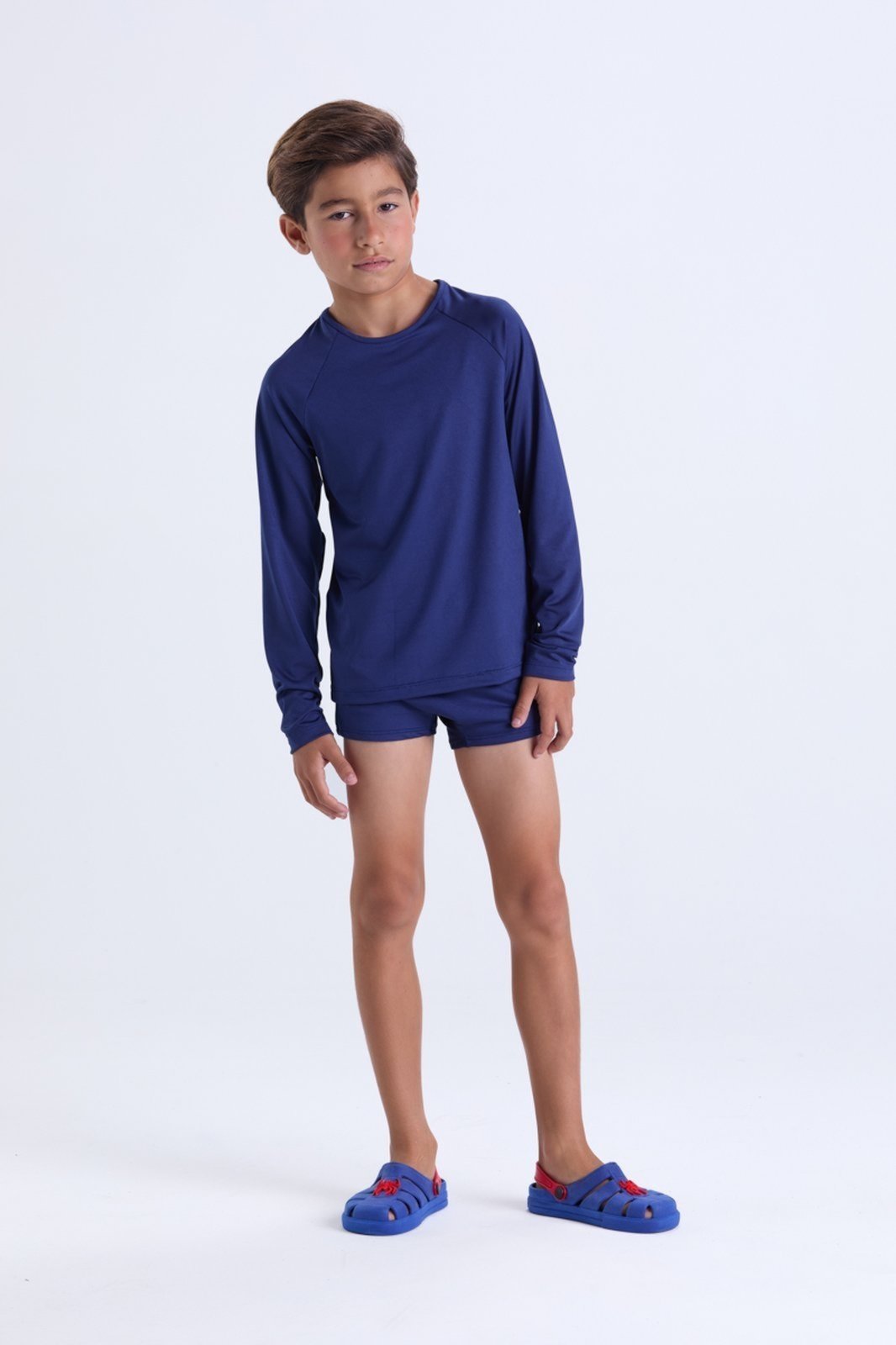 Vista 3 Infantil - Conjunto Moda Praia Estampa Costas Surf VIDA COSTEIRA azul marinho VIDA COSTEIRA azul marinho