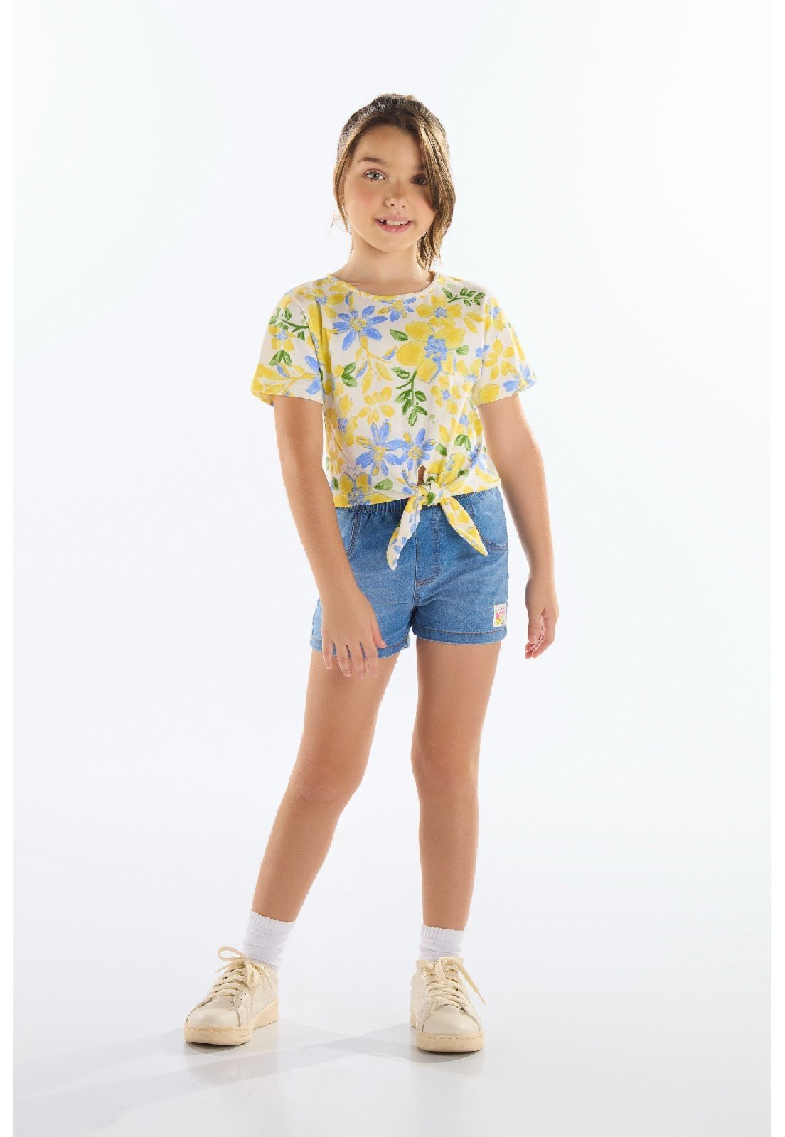 Infantil - Blusa Feminino em Cotton Quimby Branco