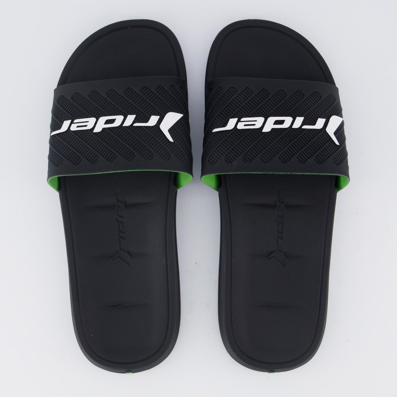 Chinelo Slide Rider Free II Preto e Verde