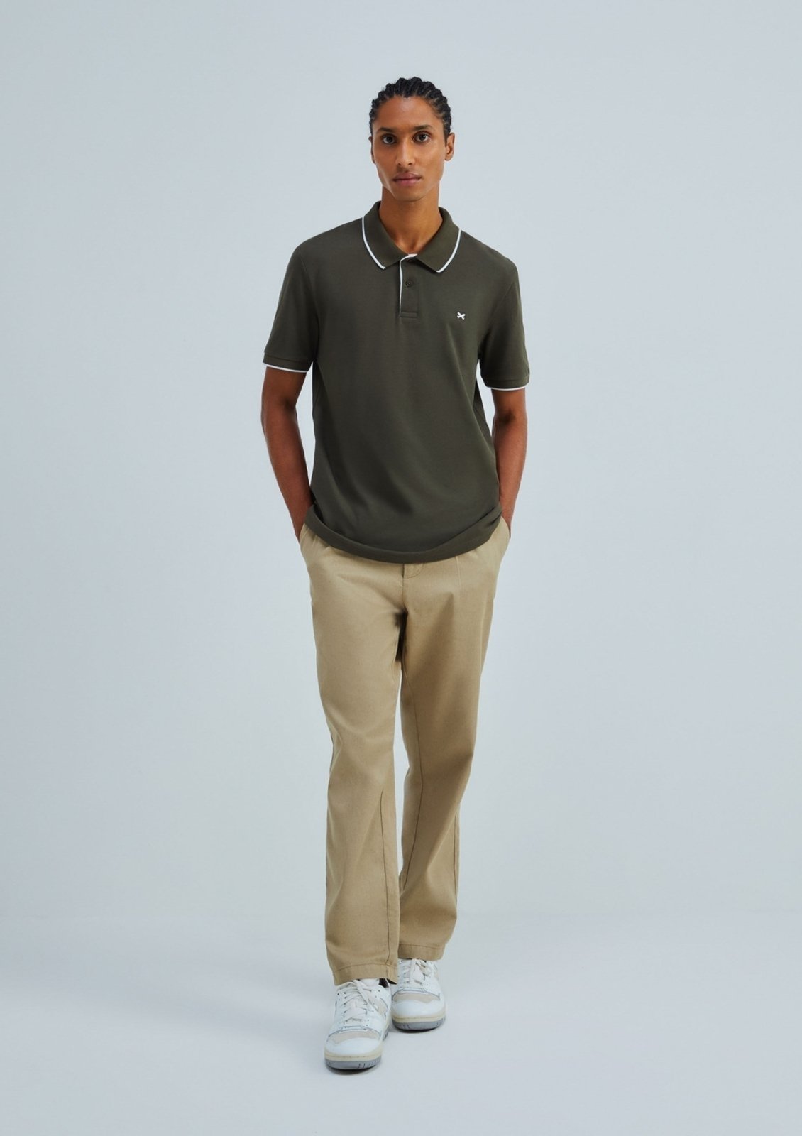 Camisa Polo Básica Masculina Em Piquet Com Bordado