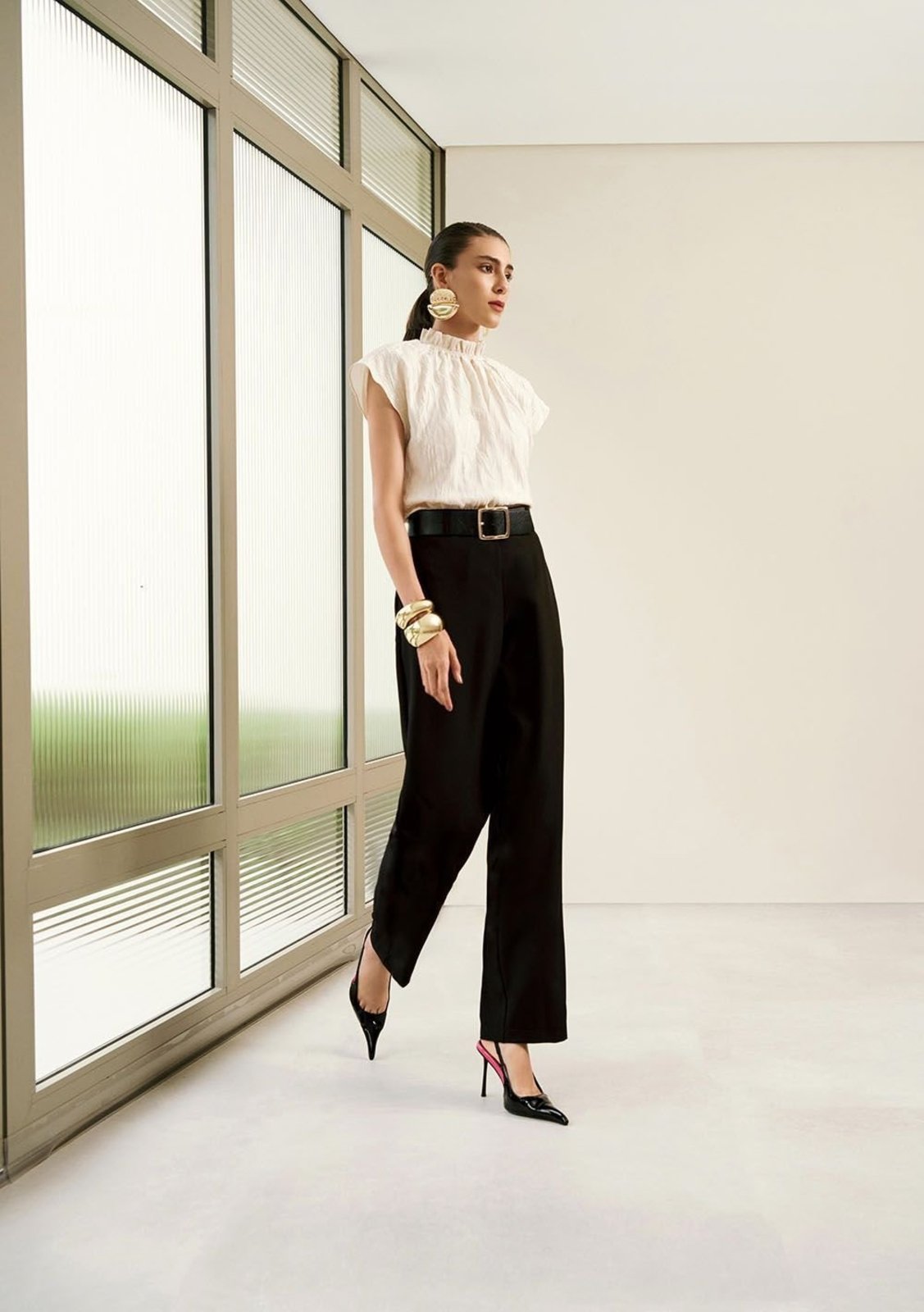 Calca Alfaiataria Slim Rilievo - Preto