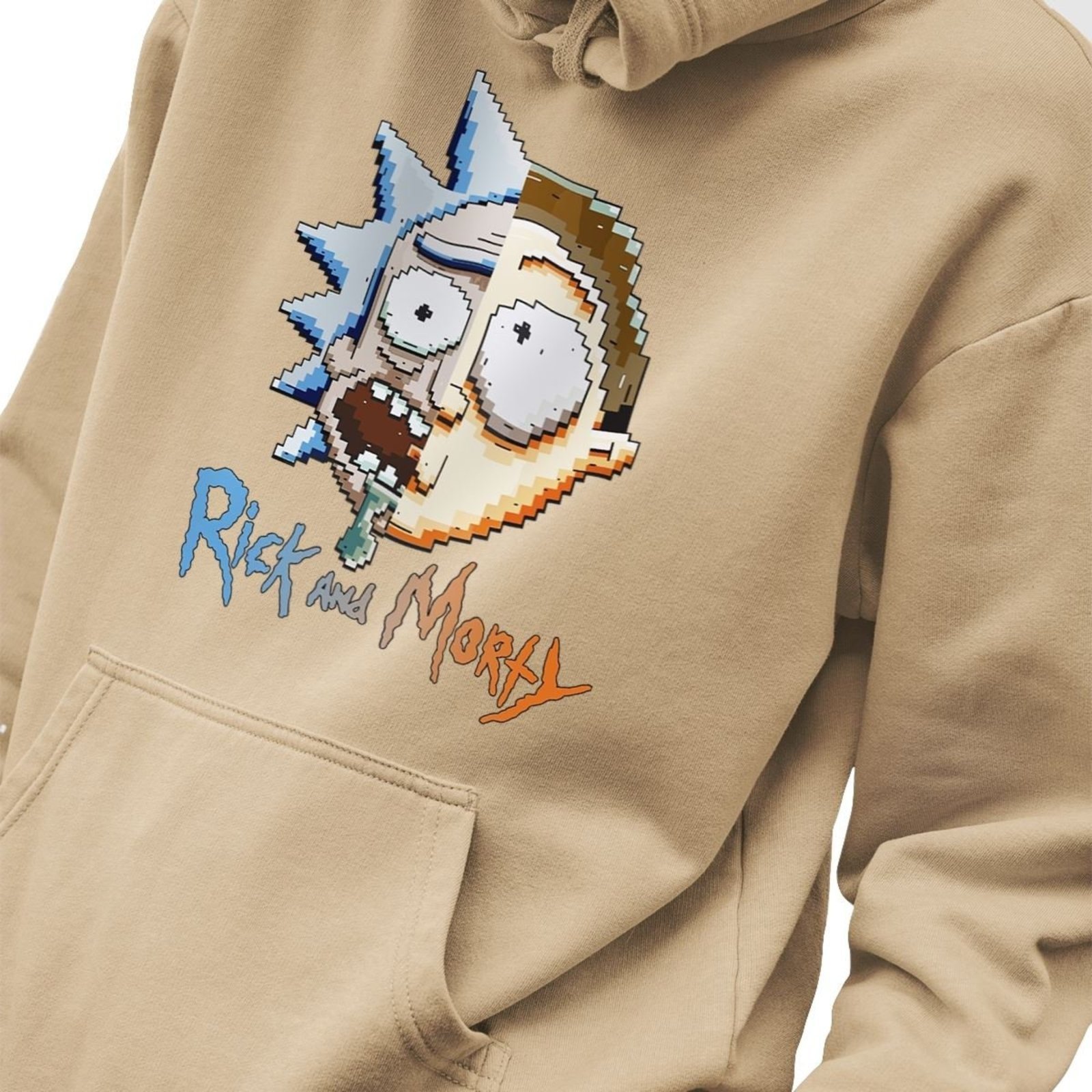 Blusa Moletom Estampado Masculino em Algodão 30.1 Ricky and Morty – Caqui