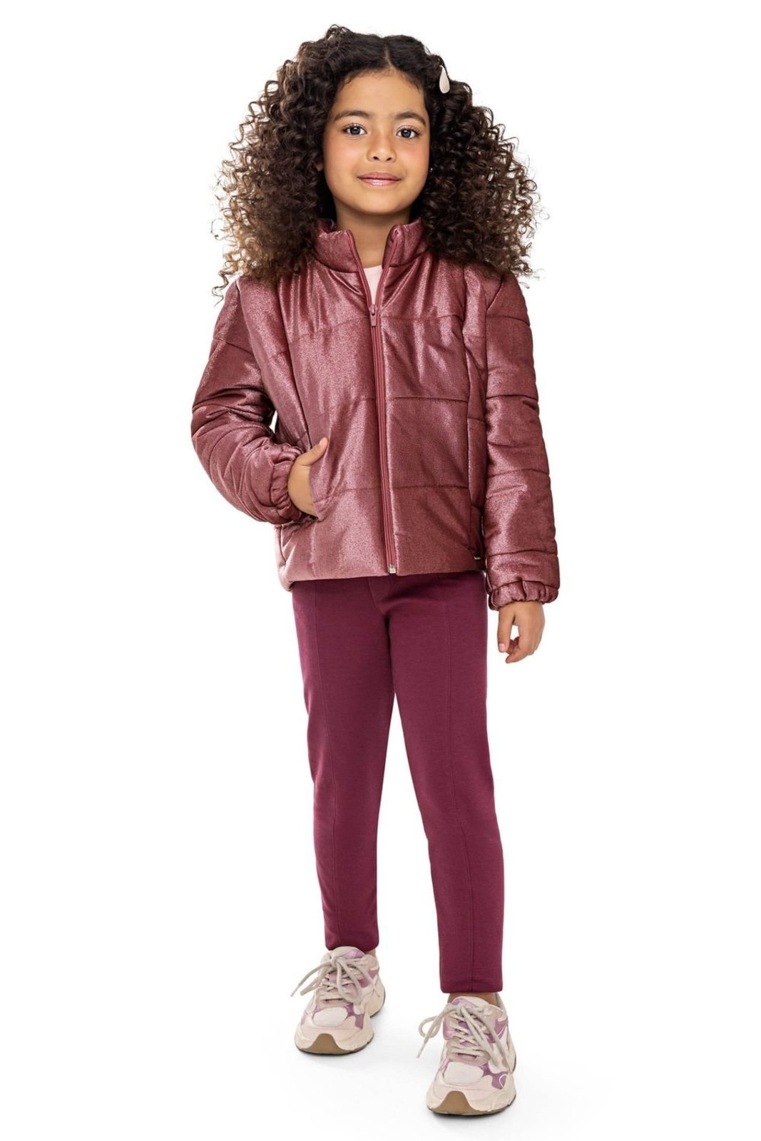 Infantil - Calça Menina Moletom Ponto Roma Colorittá Bordô