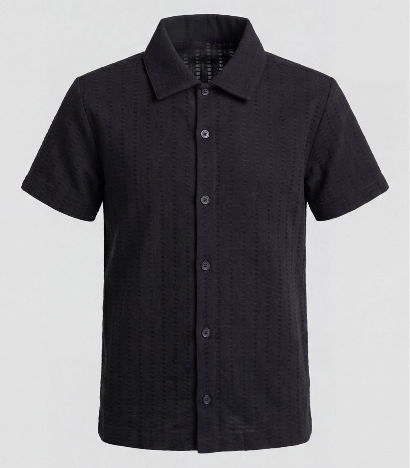 Infantil - Camisa Tecido Listras Masculina Trick Nick Preto