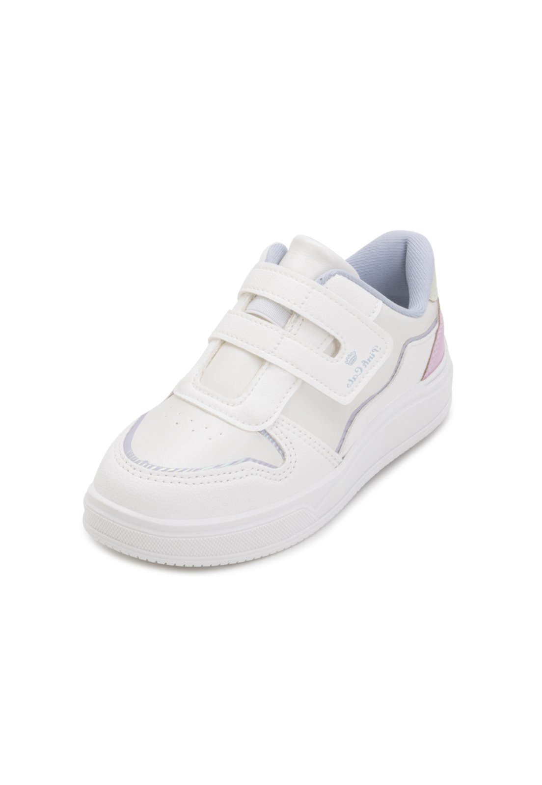 Vista 2 Infantil - Tênis Pink Cats Branco-Azul PC25-V5791 branco pink Pink Cats branco pink