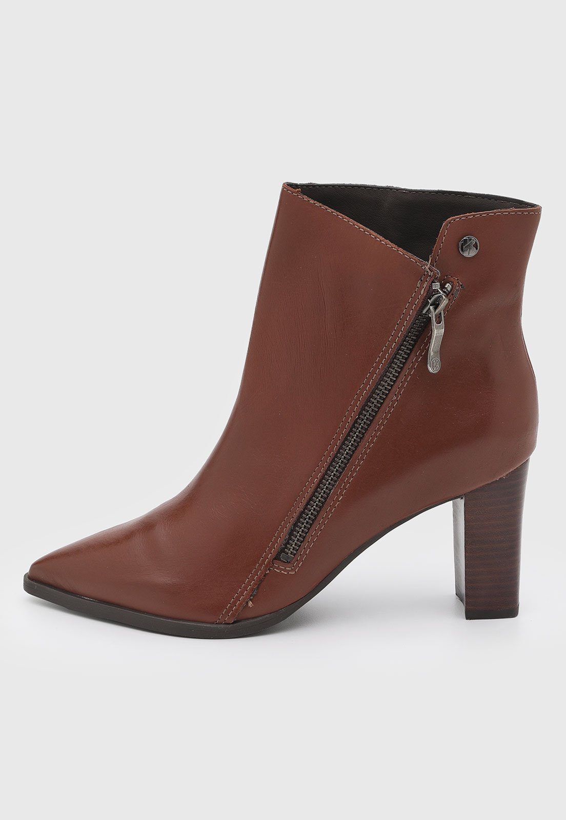 Bota Feminina Bottero Cano Curto Couro Marrom