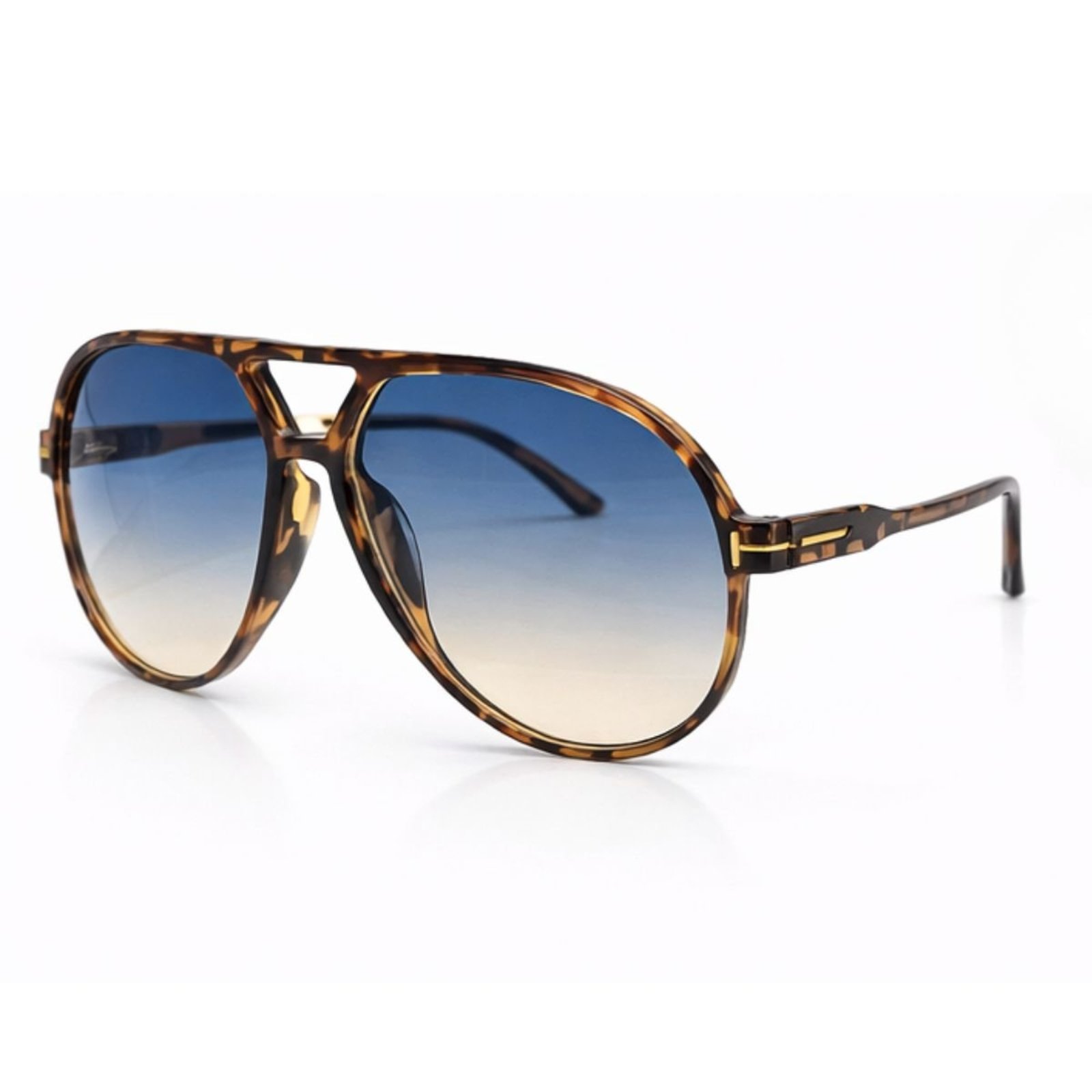 Óculos de Sol Oversized Aviador Premium Tendência Preto