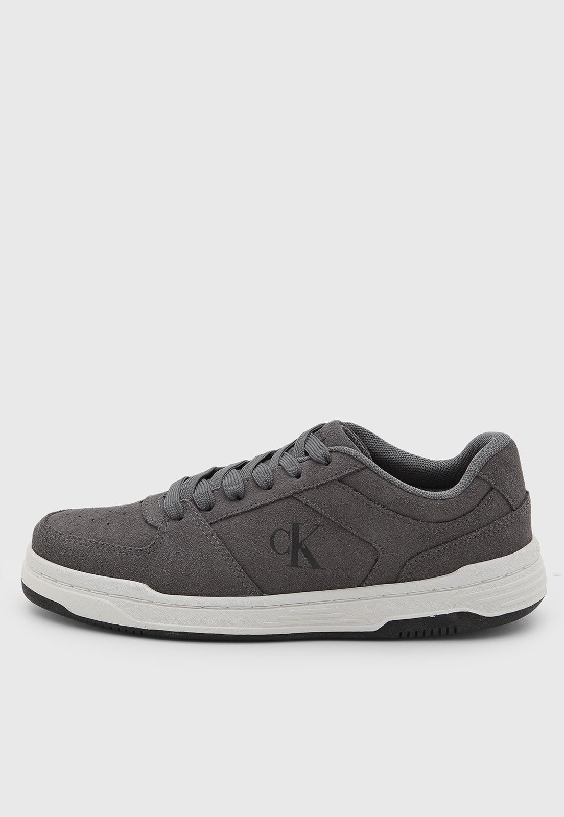 Tênis Masculino Calvin Klein Cano Baixo Court Cinza