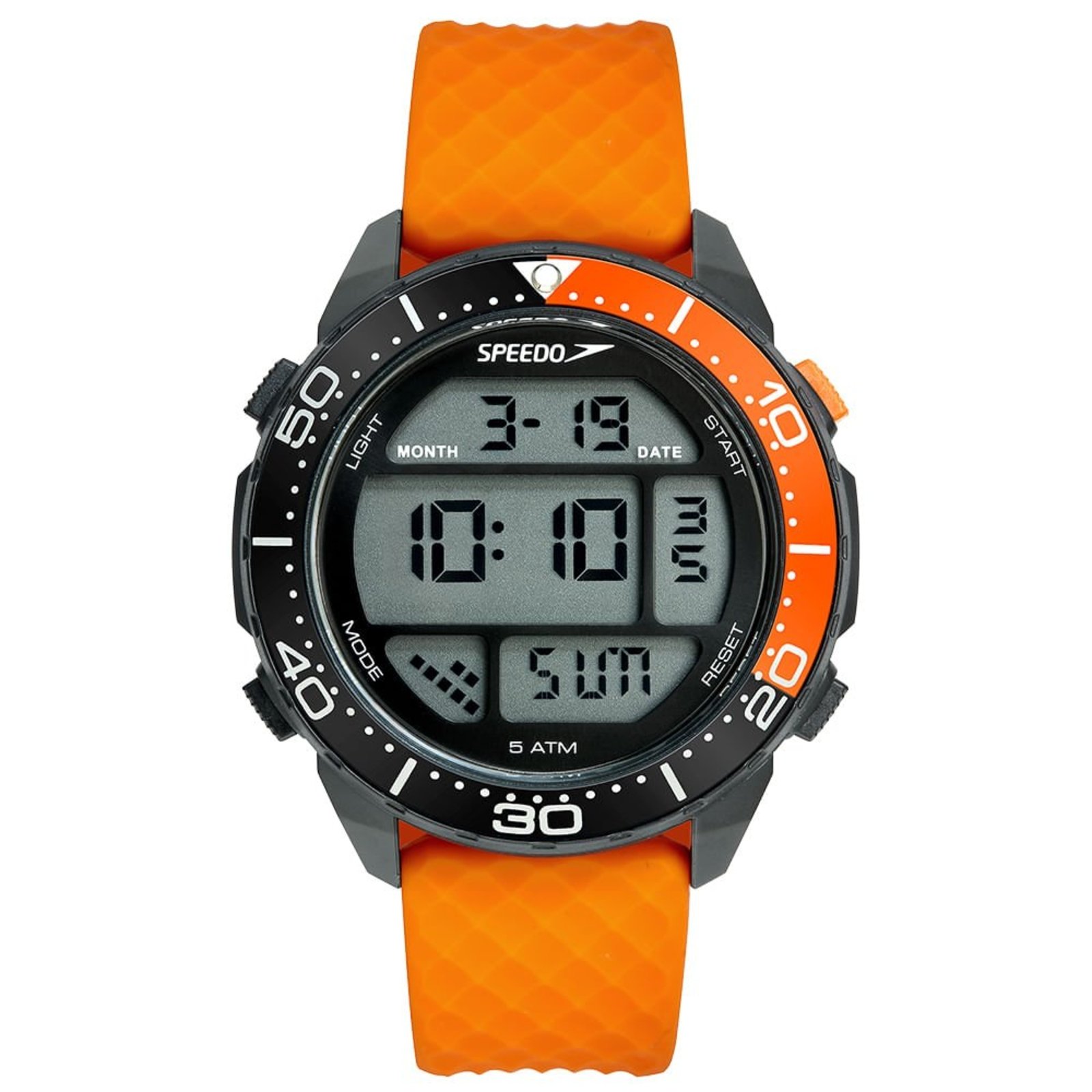 Relógio Speedo Anadigi Silicone Laranja Speedo
