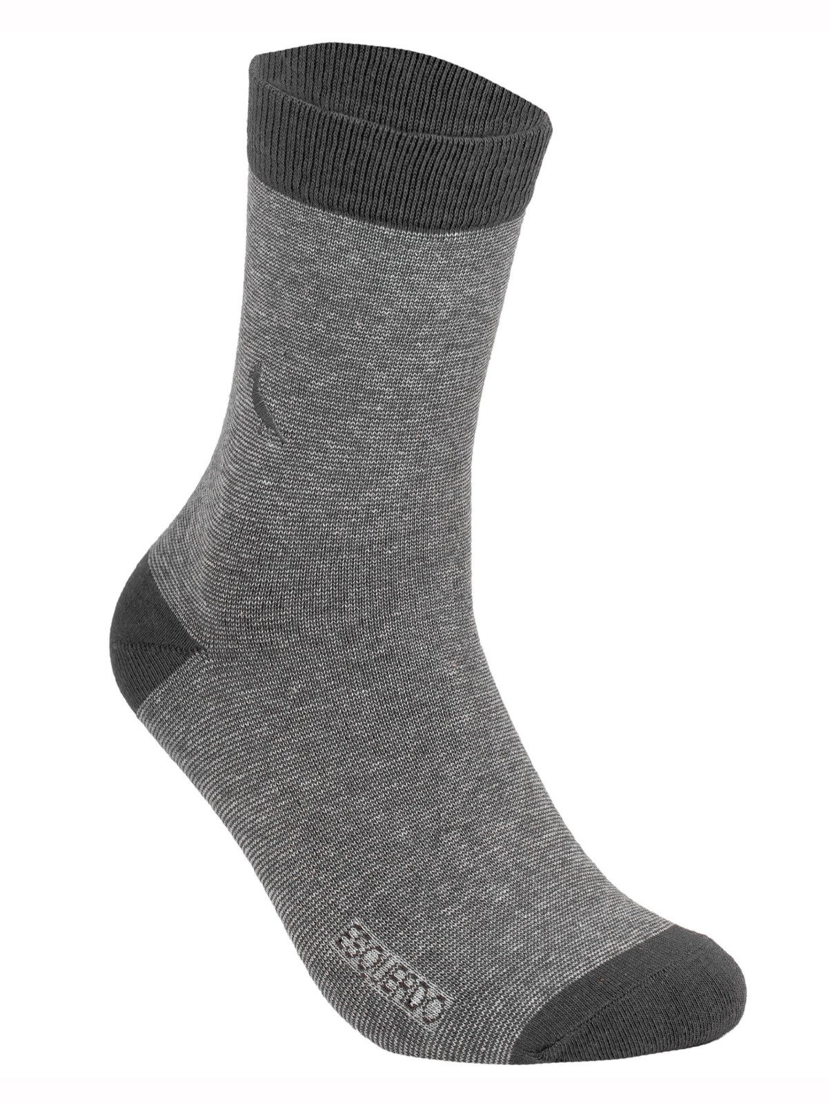 Meia Masculina Reserva RSV Social Cano Alto Algodão Confortável Cinza Claro Listrada