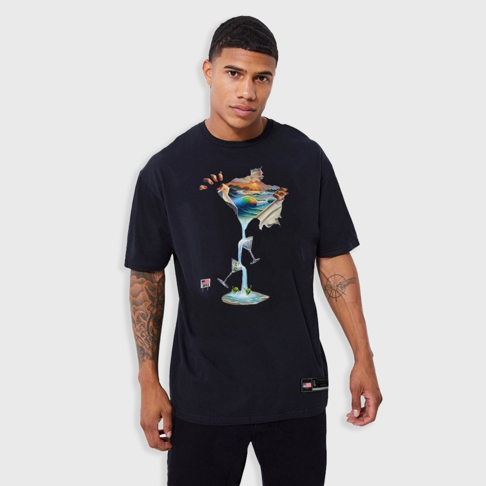 Camiseta Oversized Streetwear Off-Y landscape