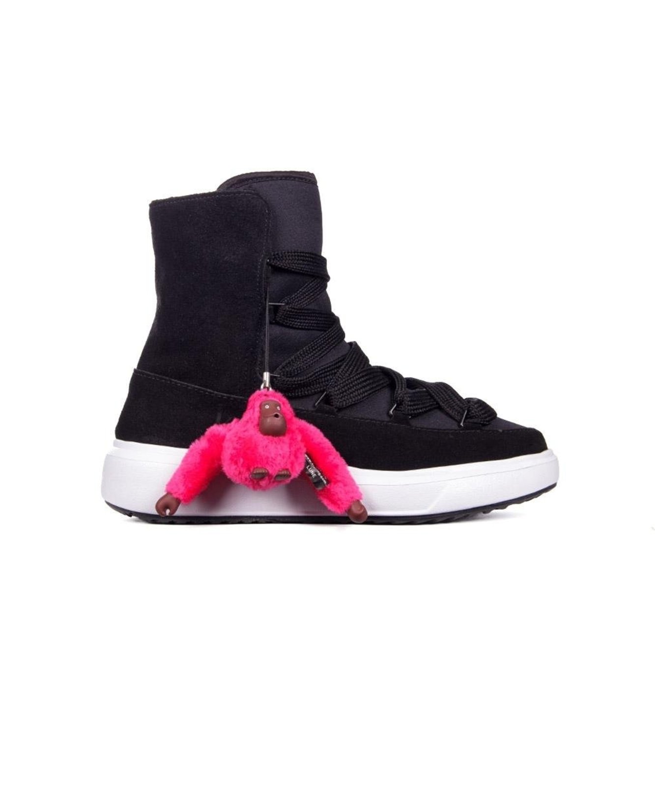 Bota Forrada Kipling Cano Curto Preto Incolor