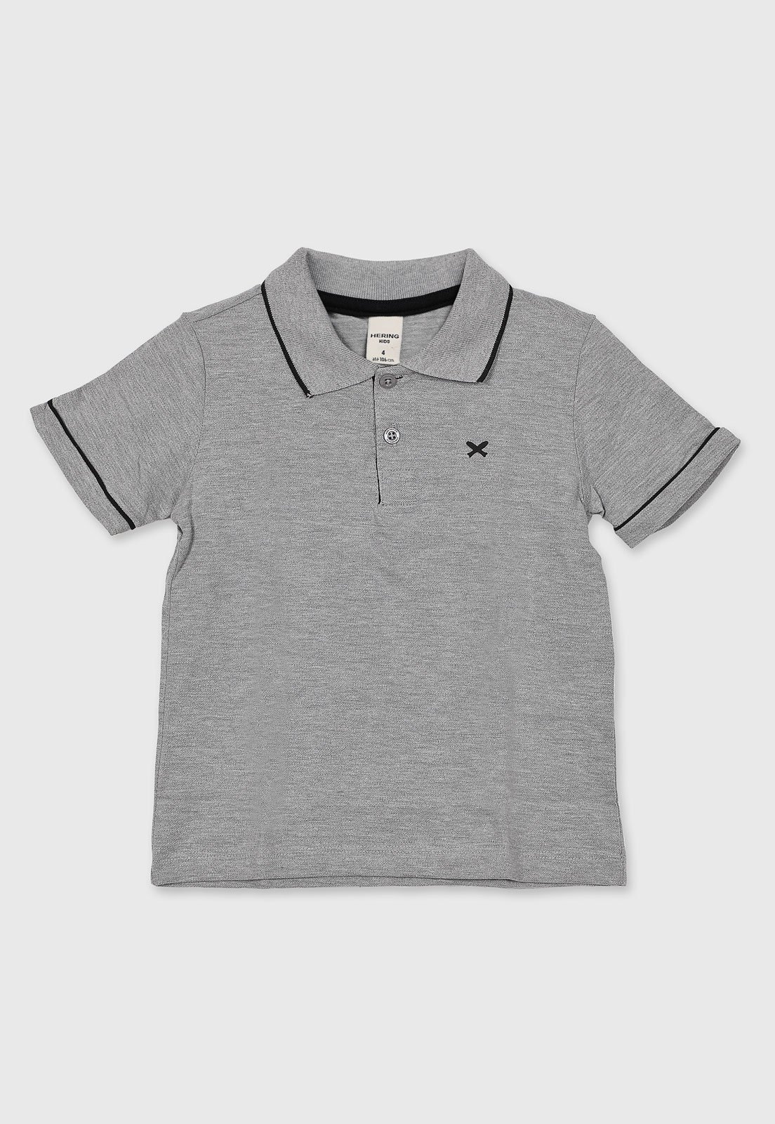 Infantil - Camisa Hering Polo Cinza