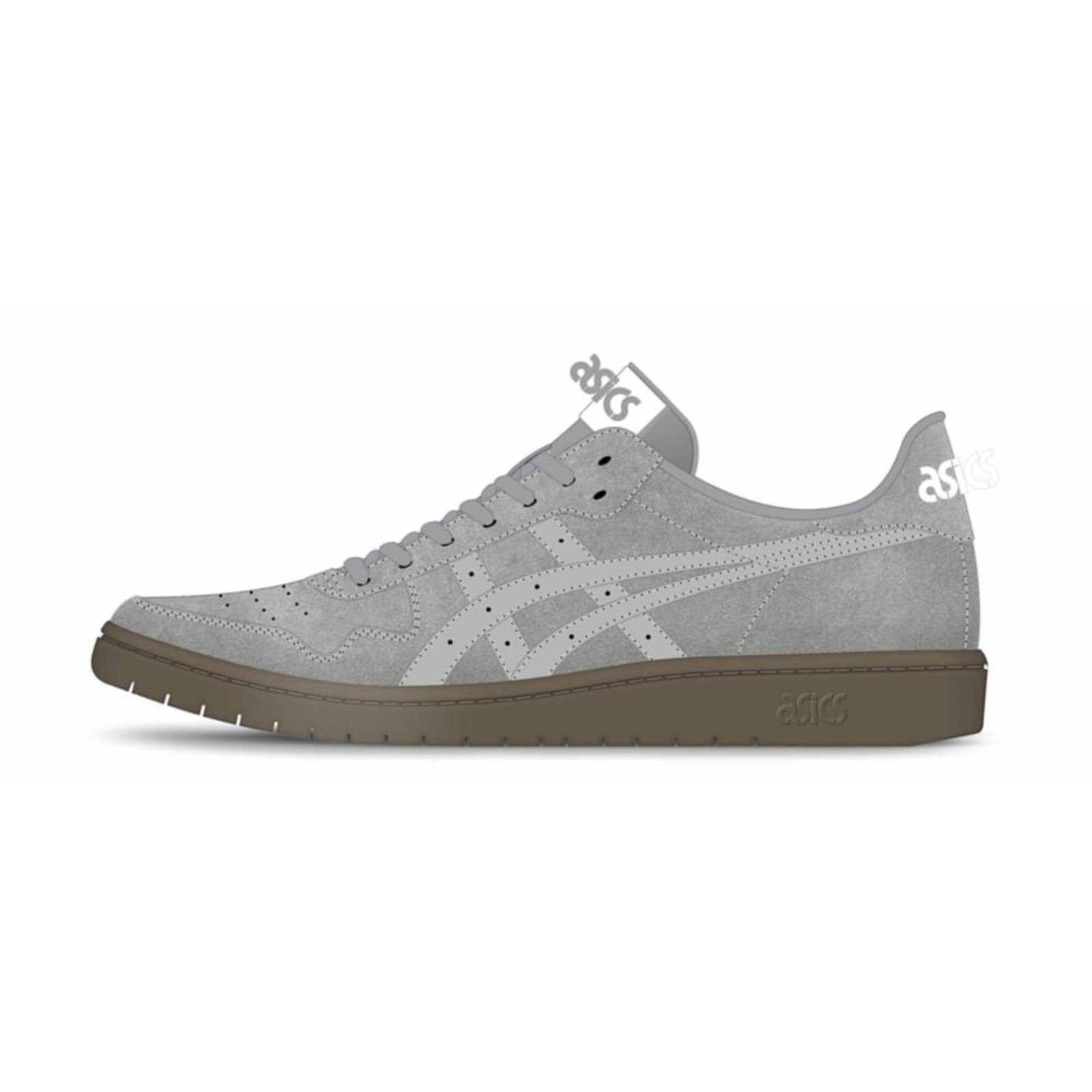 Tênis ASICS Japan S Camurca - Masculino - Cinza/Branco