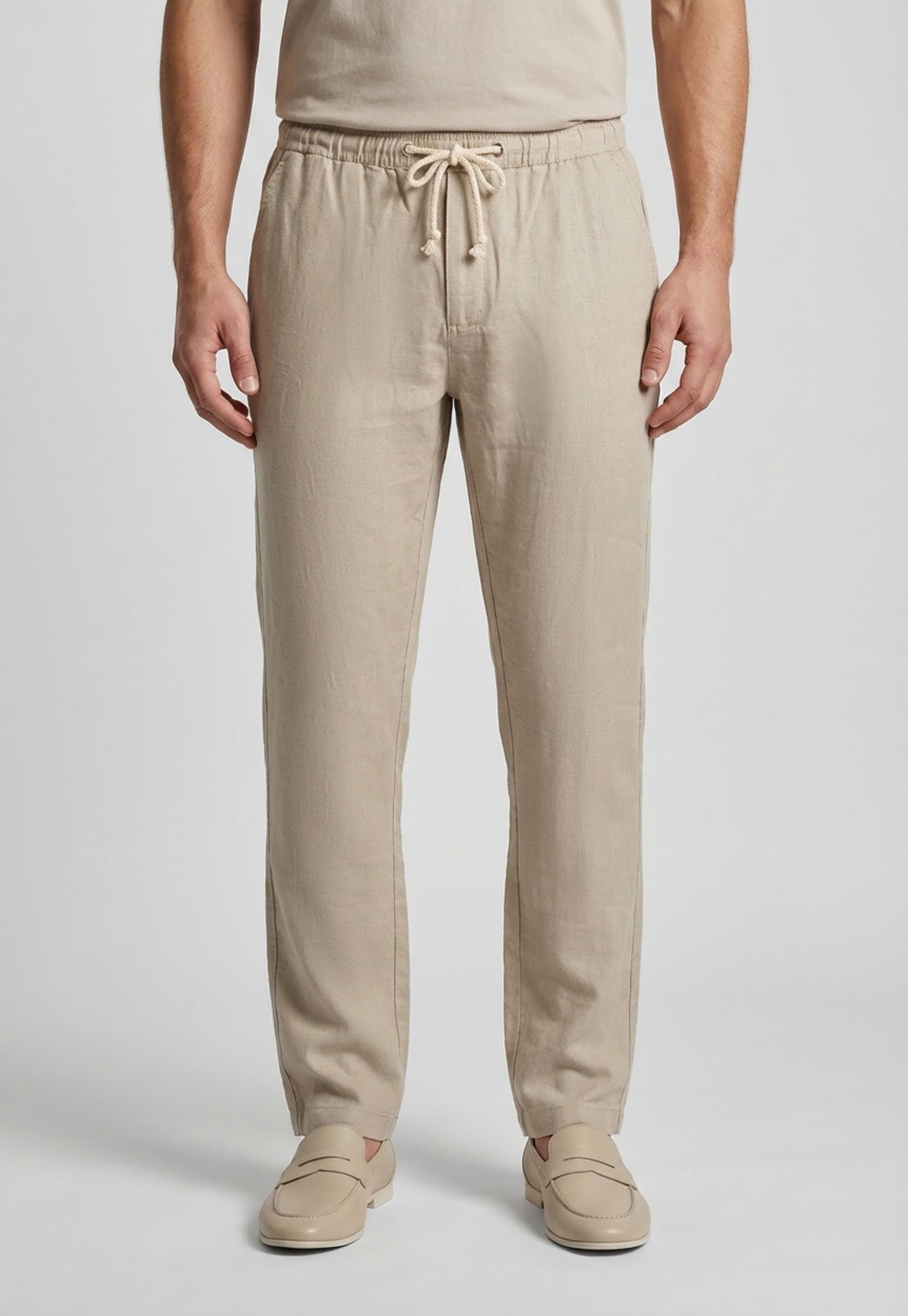 Calça Masculina Aleatory Linho Bege