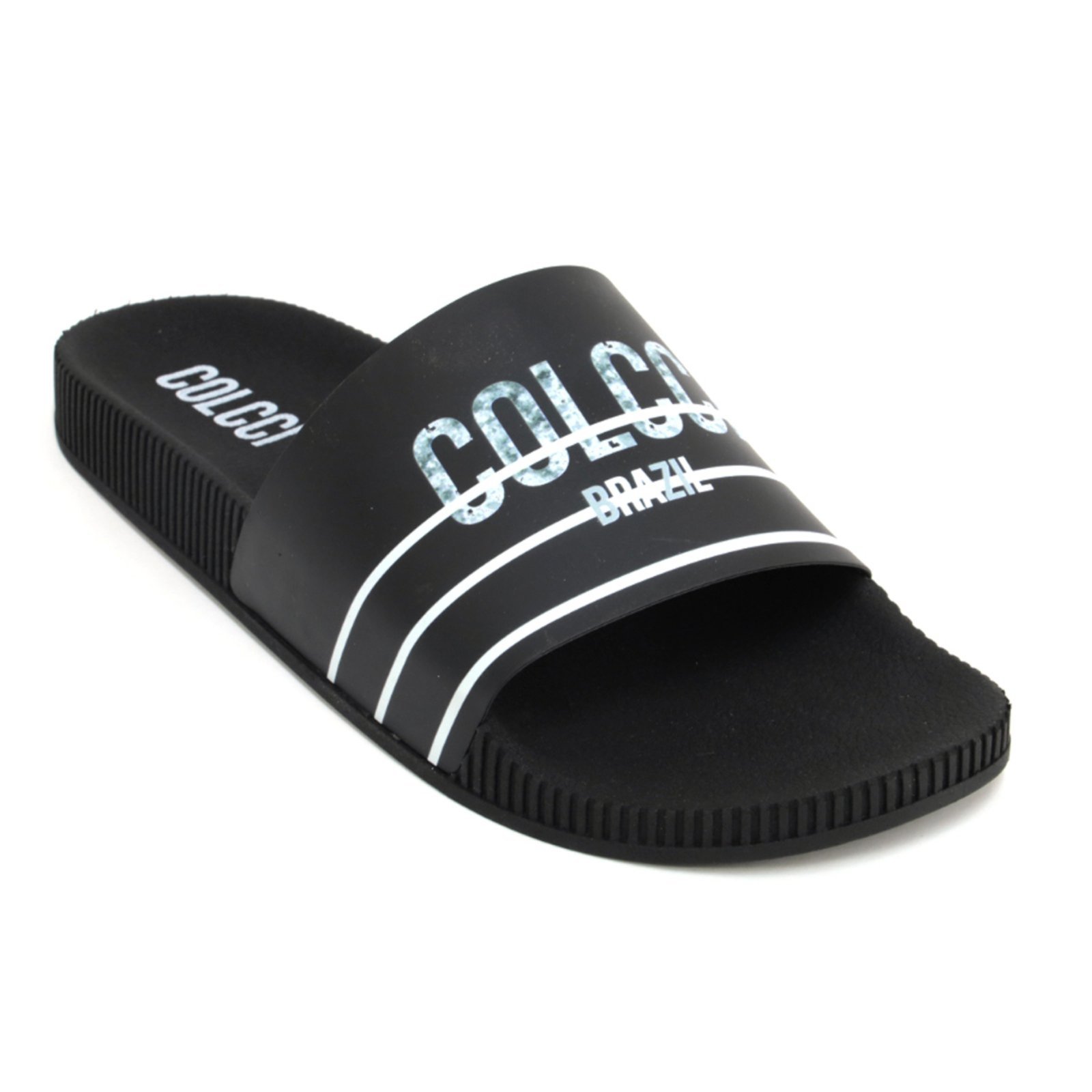 Slide Masculino Alisson Colcci Techfit Tira Larga Maxi Logo Preto