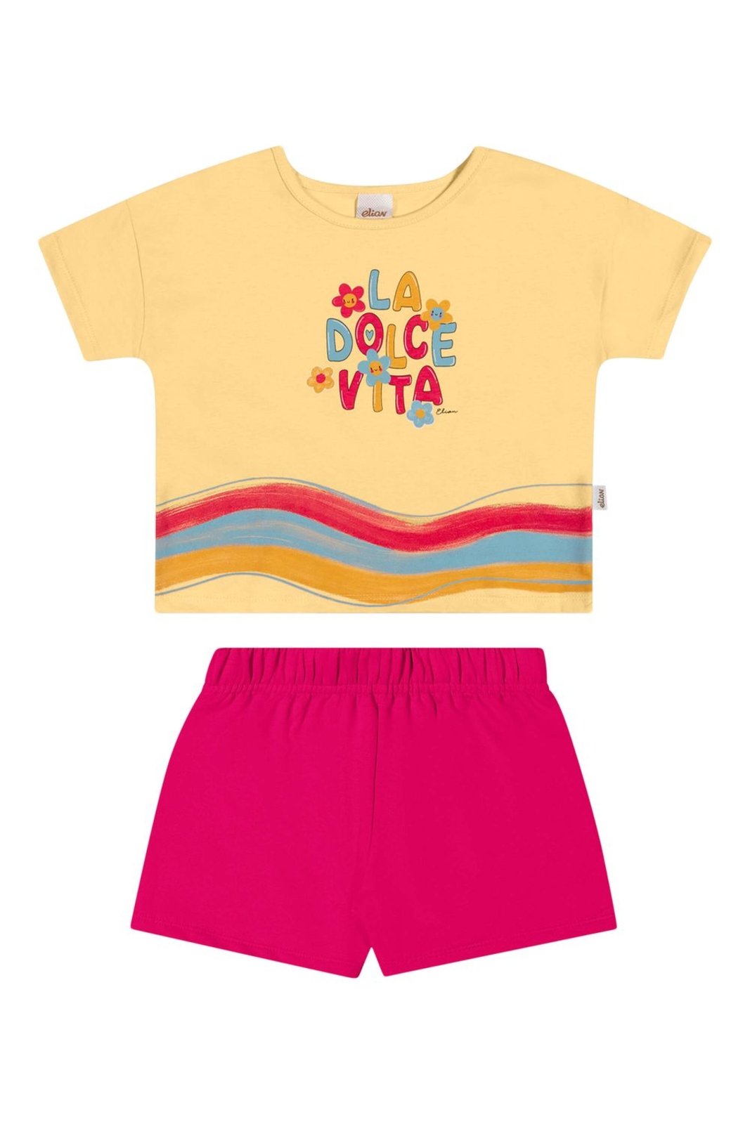 Vista 2 Infantil - Conjunto Menina Ombro Deslocado Elian branco Elian branco