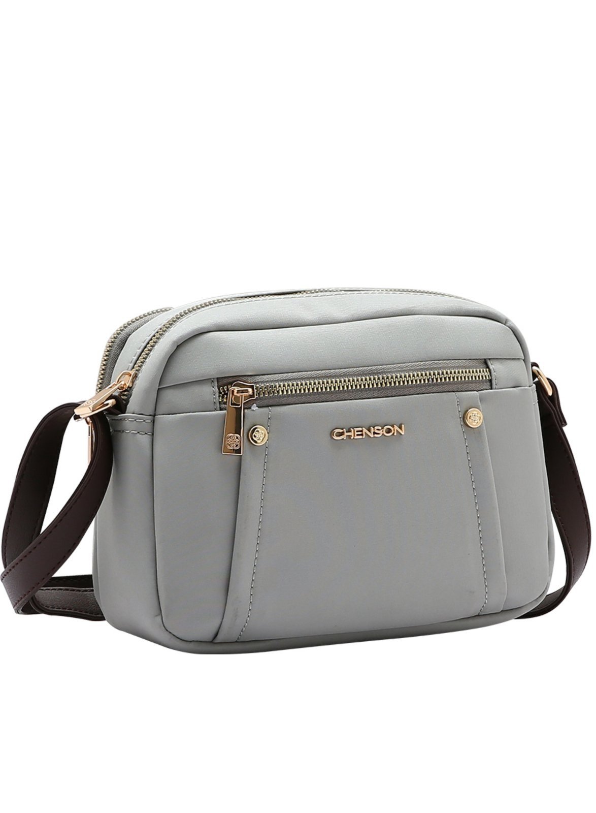 Bolsa Feminina Chenson Microfiber Cinza 3184585