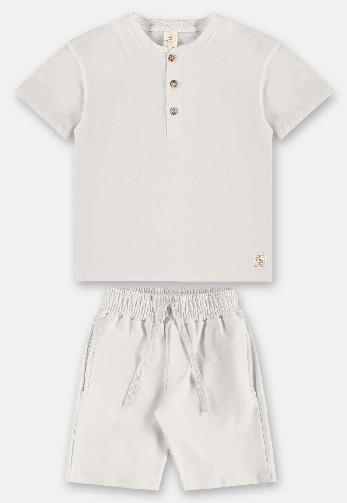 Infantil - Conjunto Camiseta Bermuda Nature Up Baby Branco