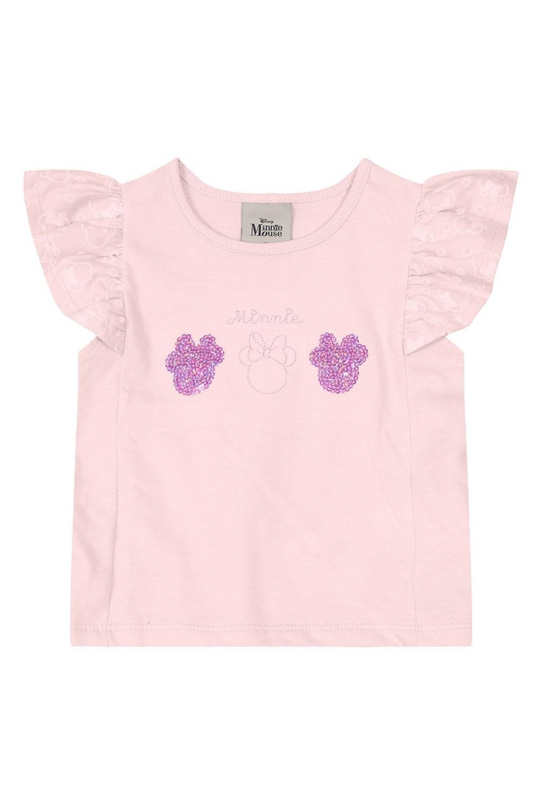 Vista 2 Infantil - Blusa menina Minnie Mouse em malha Brandili rosa Brandili rosa