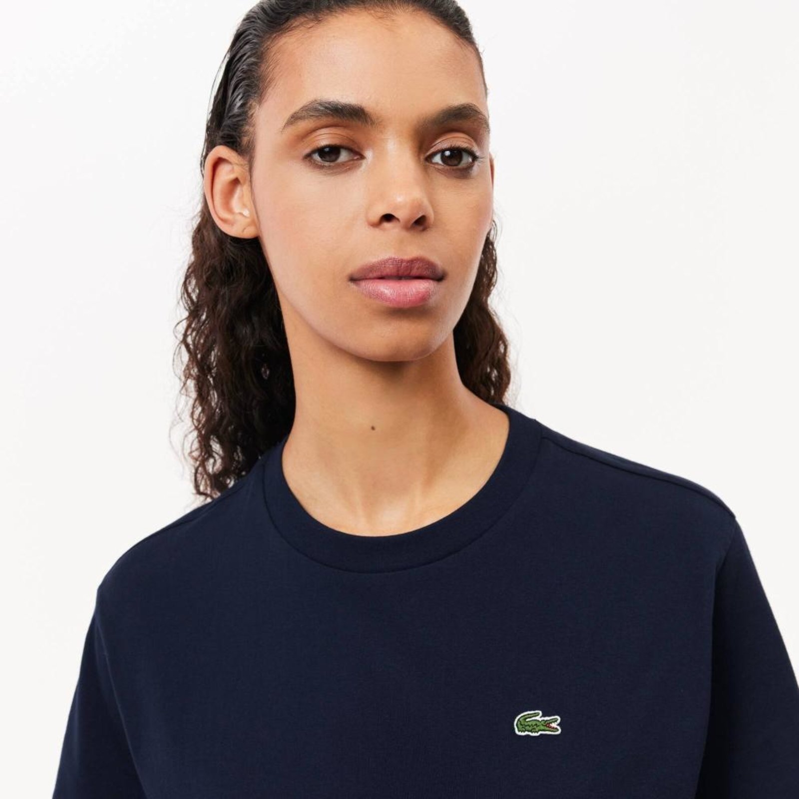 Vista 3 Camiseta de Algodão Pima Jersey Leve de Ajuste Relaxado Lacoste preto Lacoste preto