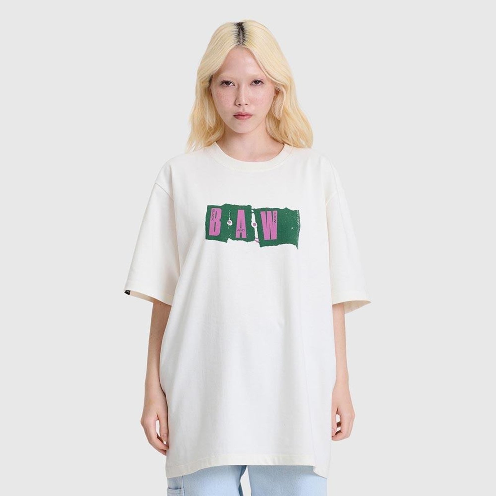 Camiseta Regular Baw Eroded Off-white
