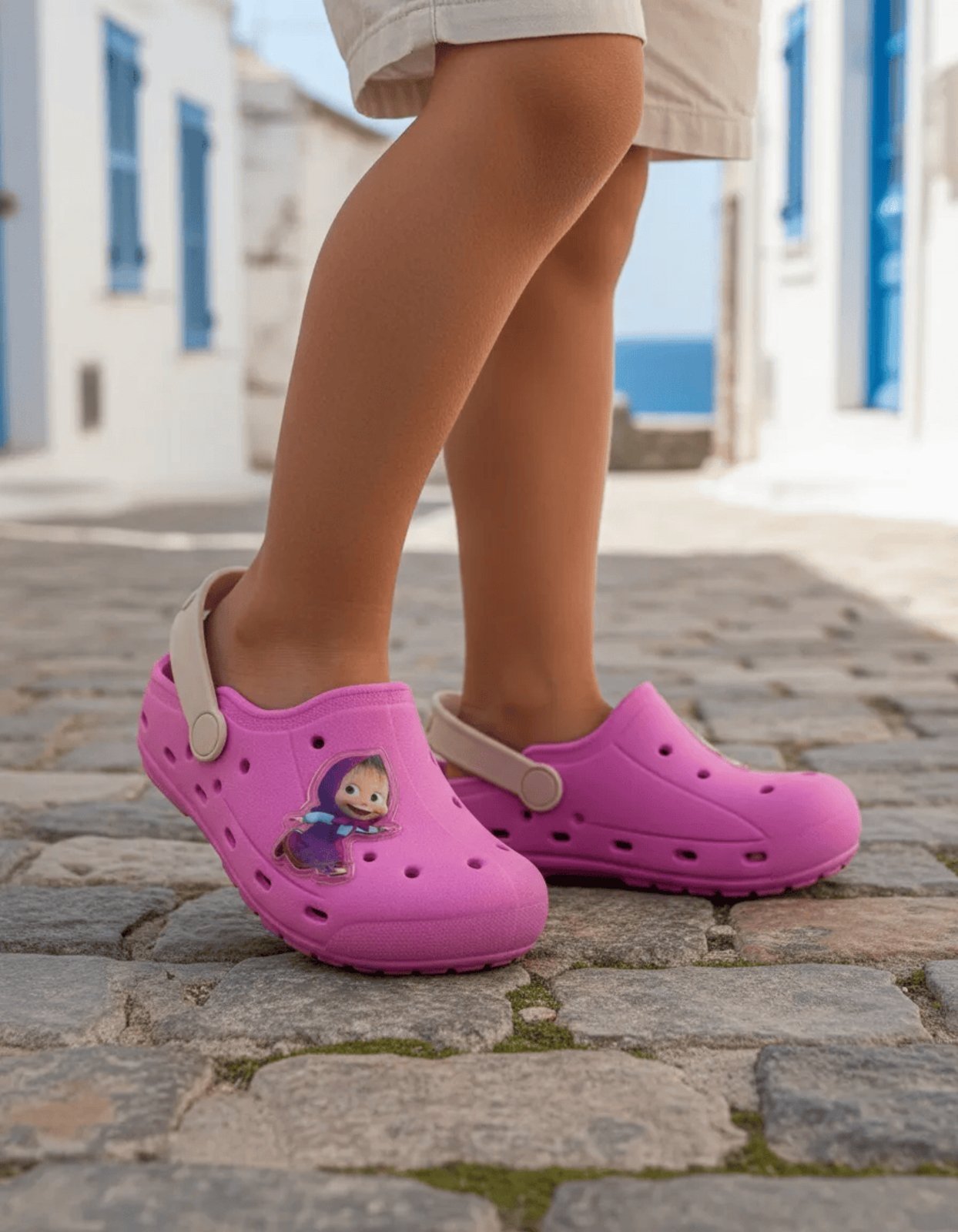 Vista 2 Infantil - Sandália Babuche Menina Pé com Pé Masha e o Urso Papete Confortável Leve Macia pink Pé com pé pink