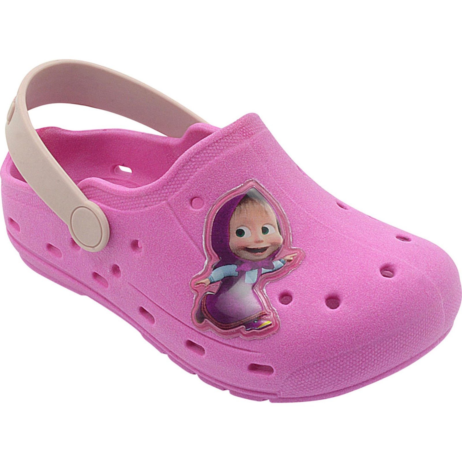 Vista 3 Infantil - Sandália Babuche Menina Pé com Pé Masha e o Urso Papete Confortável Leve Macia pink Pé com pé pink