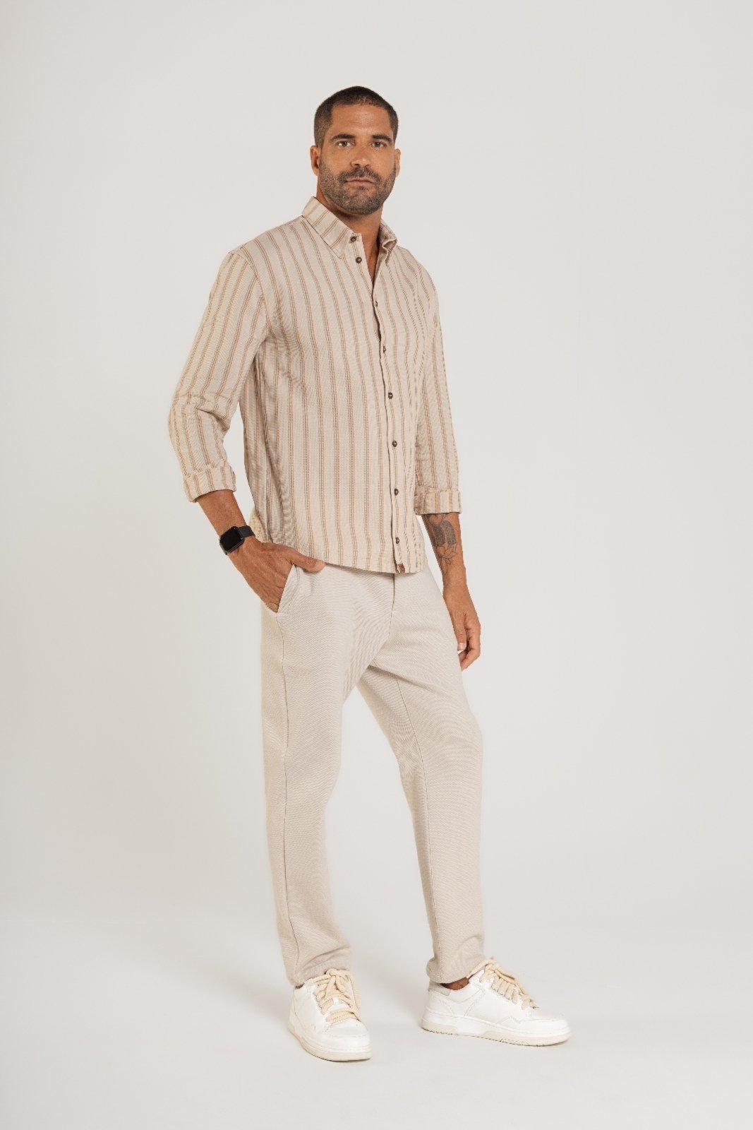 Camisa Masculina Listrada The Philippines Bege