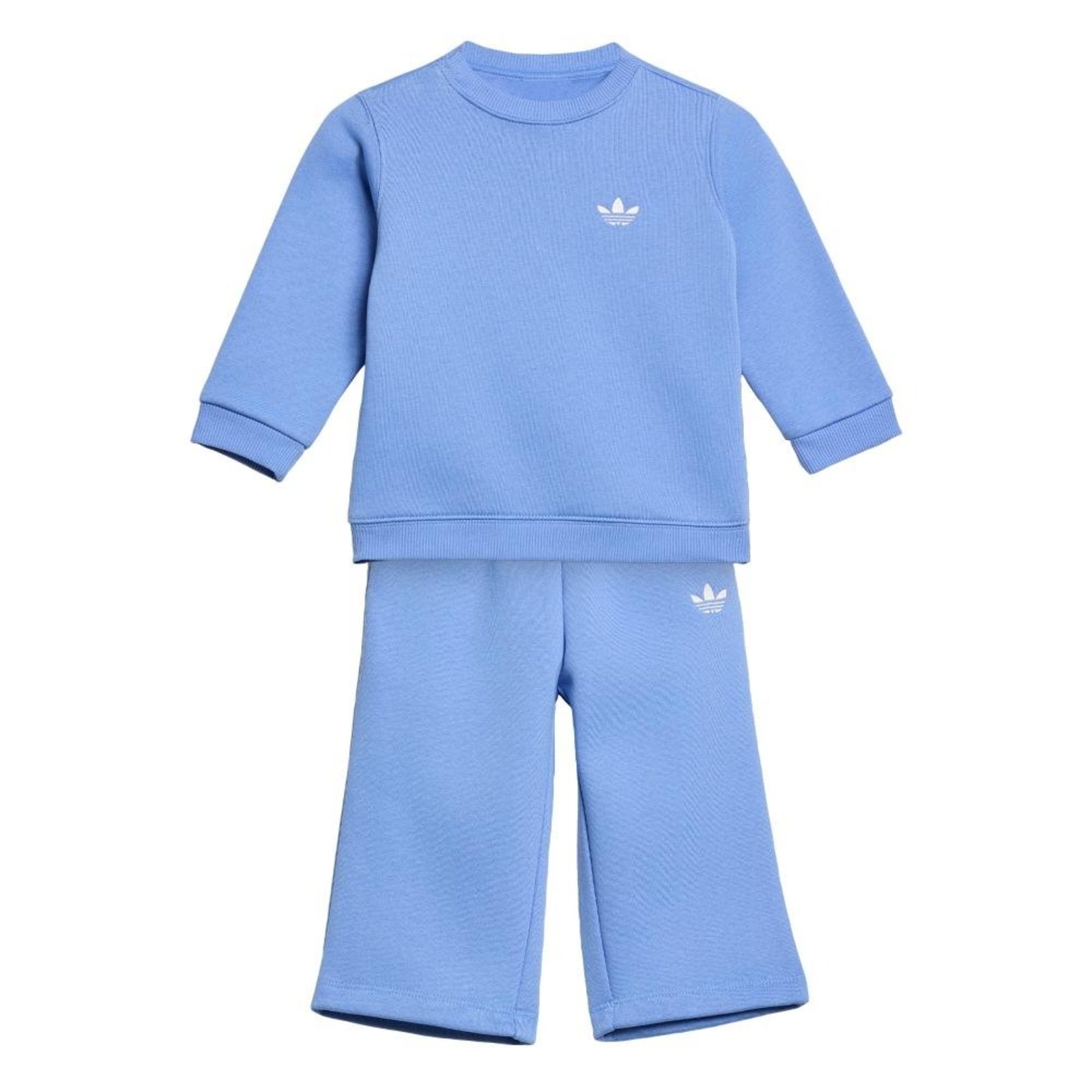 Infantil - CONJUNTO DE CALÇA WIDE LEG E BLUSA FOLGADA COM GOLA REDONDA adidas Originals Azul