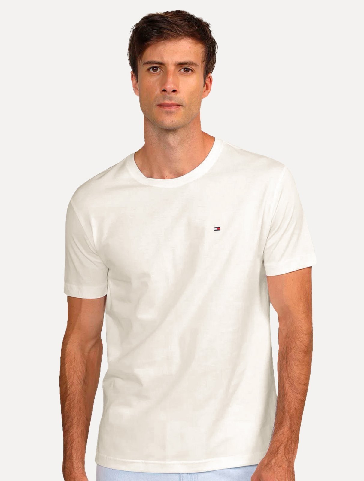 Camiseta Tommy Hilfiger Masculina Essential Cotton Branca