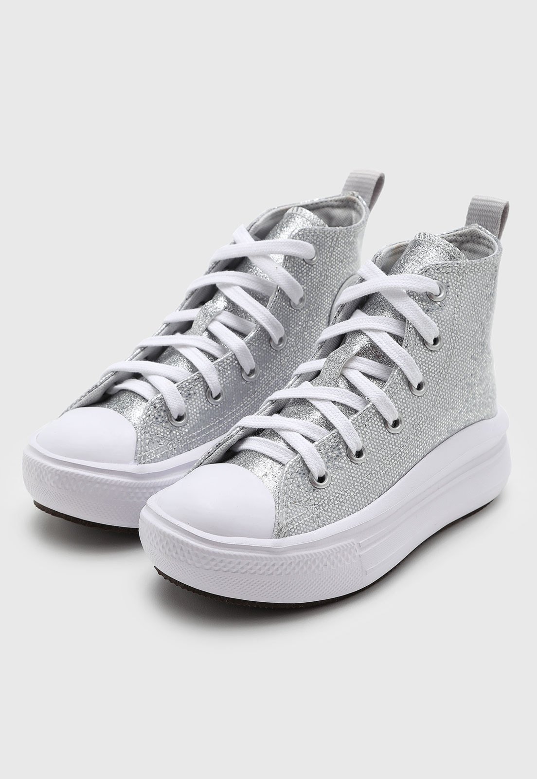 Infantil - Tênis Converse Chuck Taylor All Star Brilhante Prata